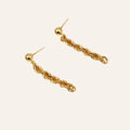 Dangling Rope Stud Earrings