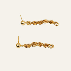 Dangling Rope Stud Earrings