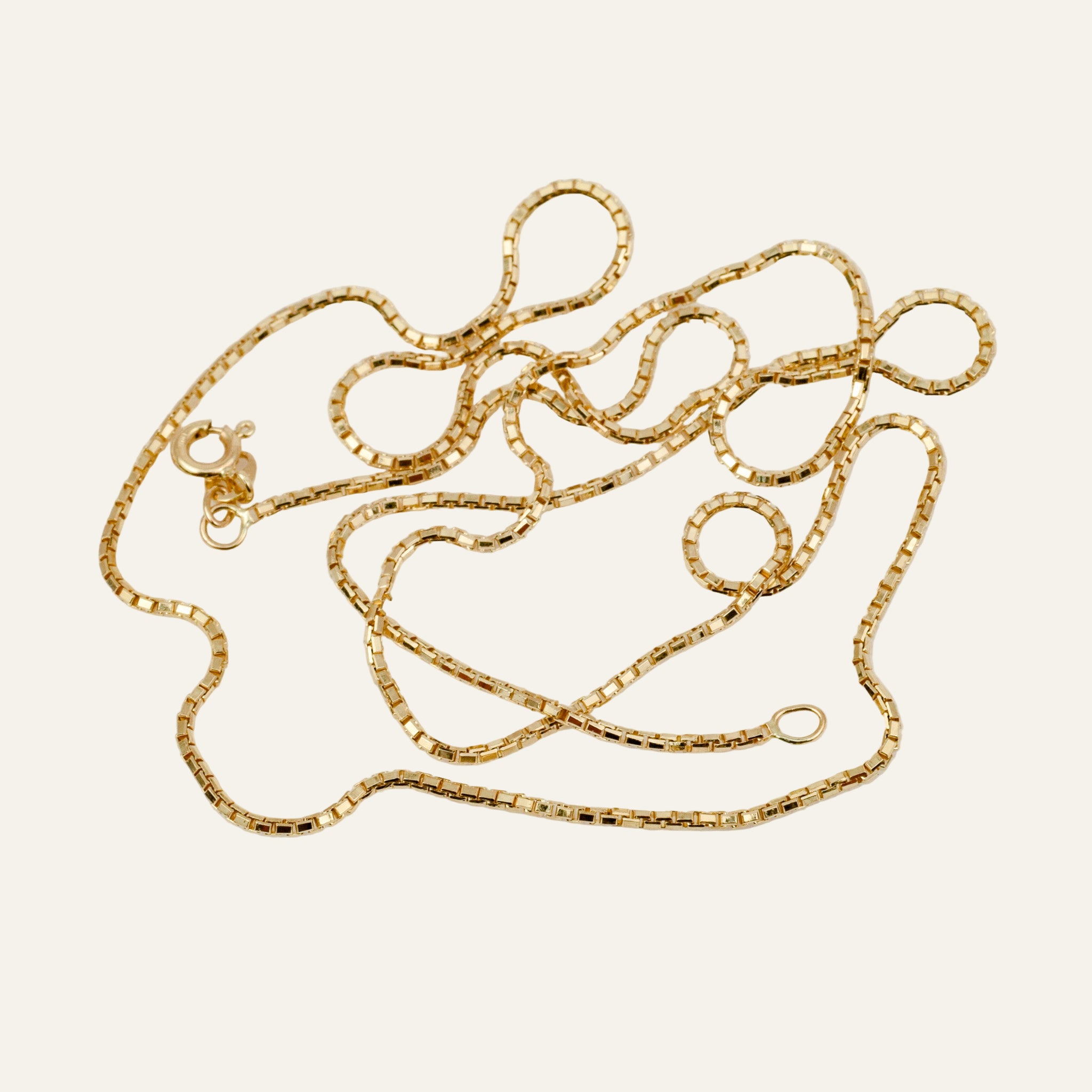 24" Rounded Box Chain Necklace