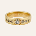 Bezel Set Old Mine Cut Diamond Band