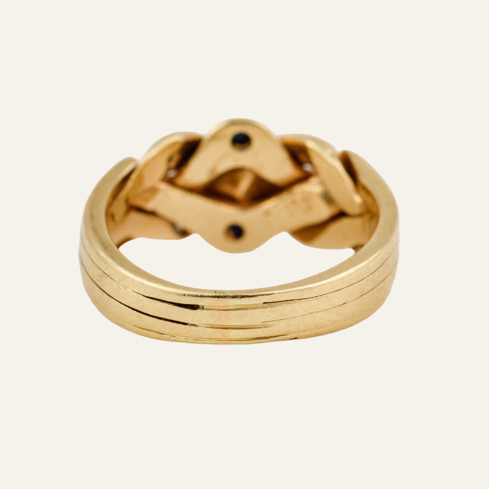 Sapphire and Diamond Puzzle Ring