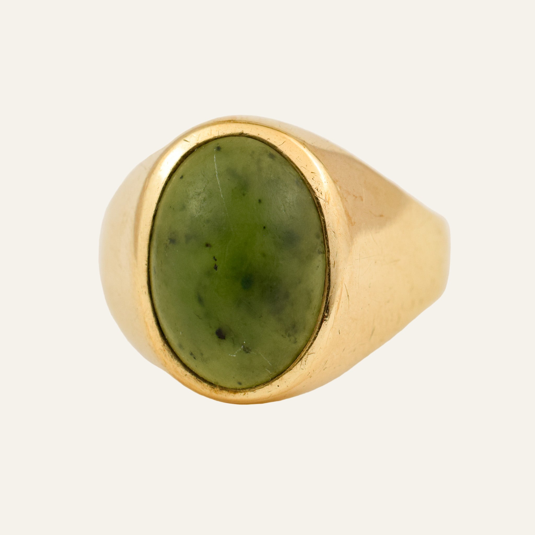 B.C. Jade Signet Ring