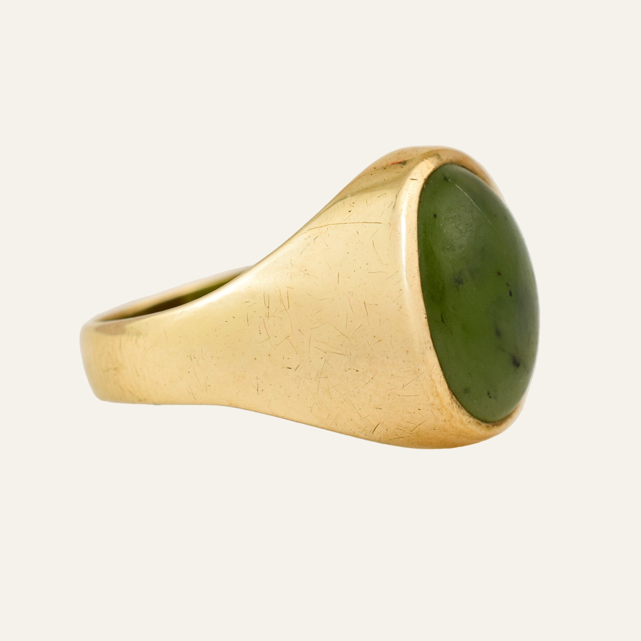 B.C. Jade Signet Ring