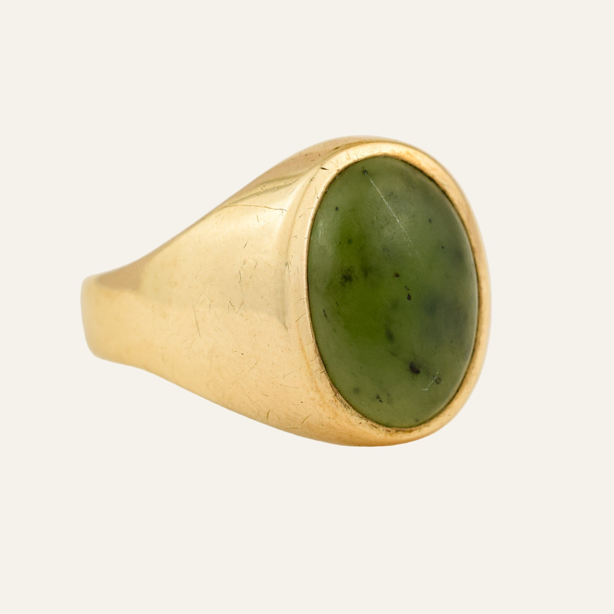 B.C. Jade Signet Ring