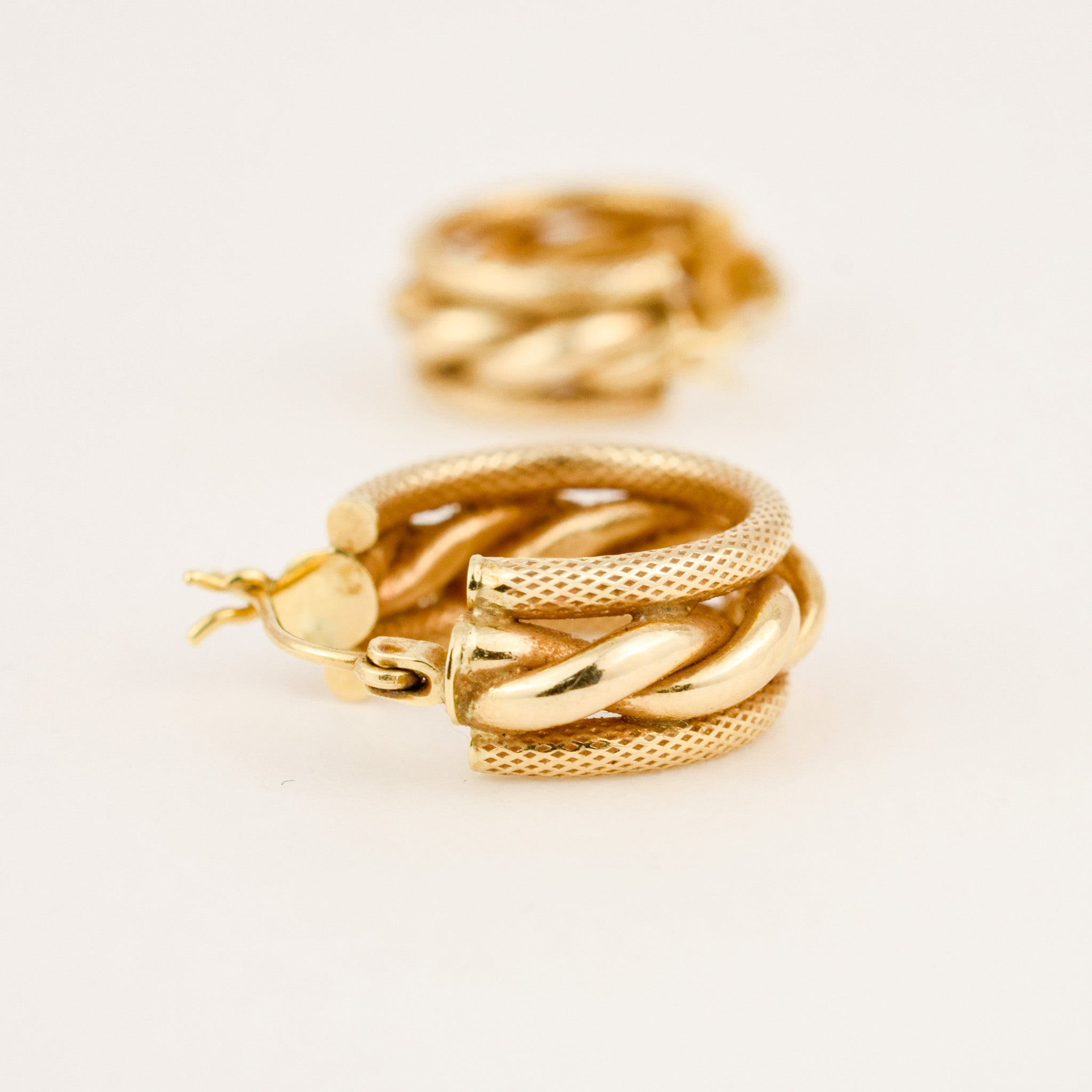 20mm Wide Twisted Hoops