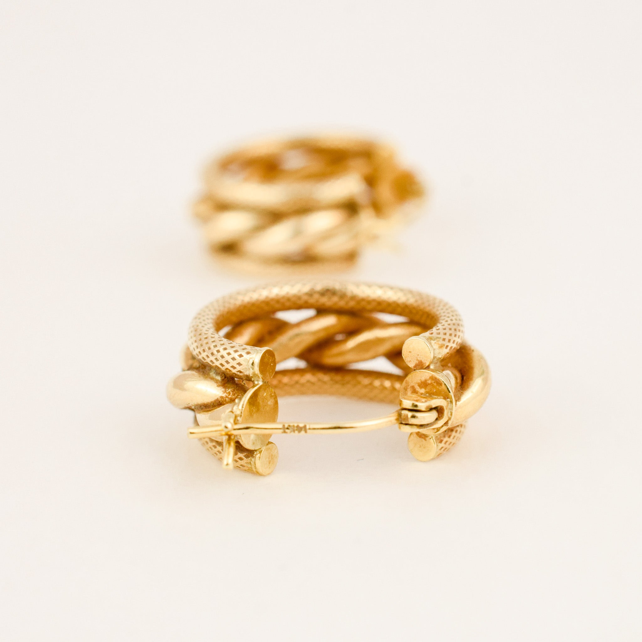 20mm Wide Twisted Hoops