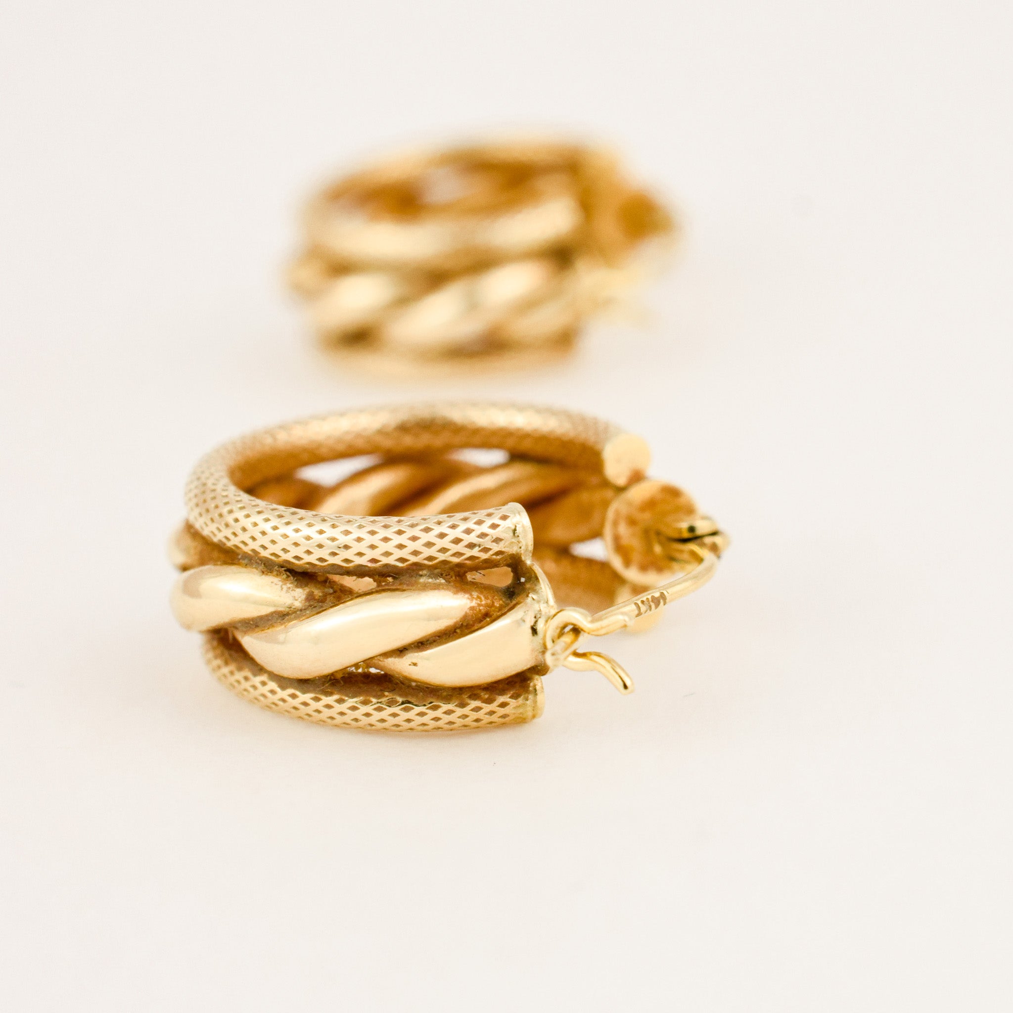 20mm Wide Twisted Hoops