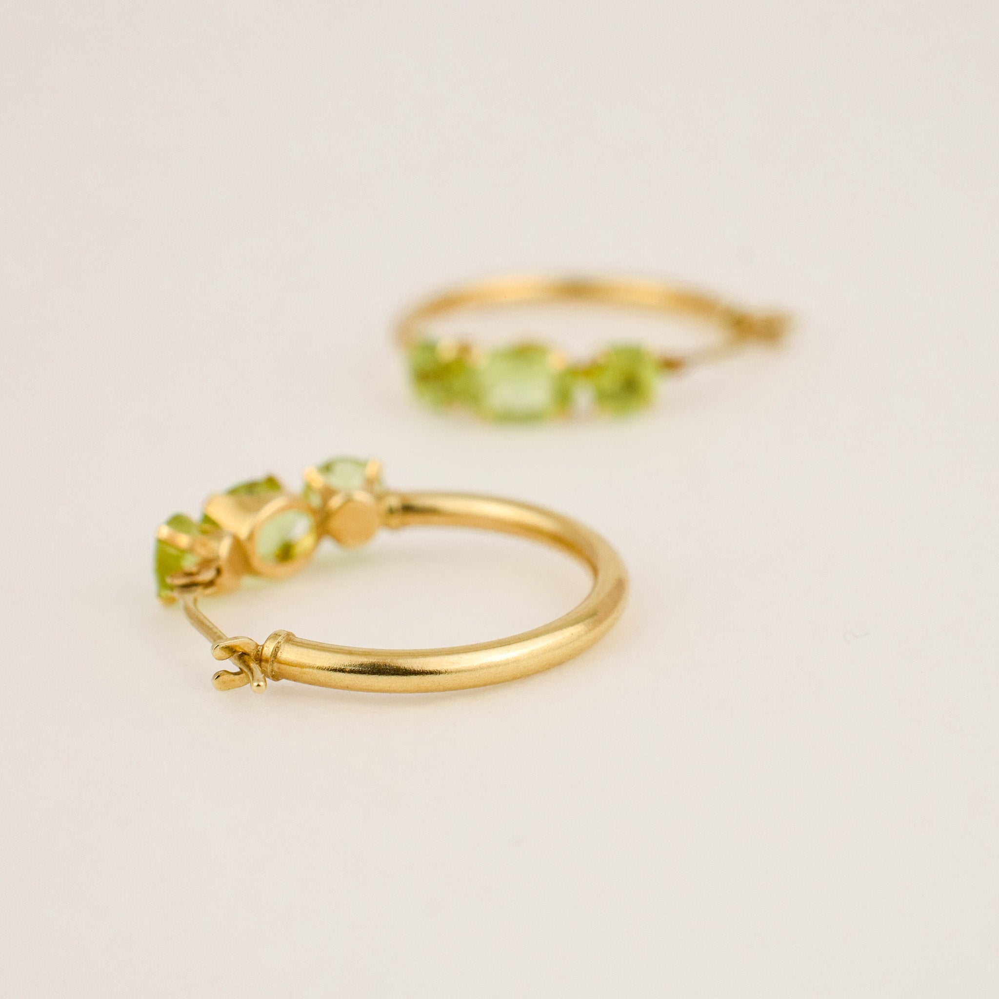 19mm Peridot Hoops