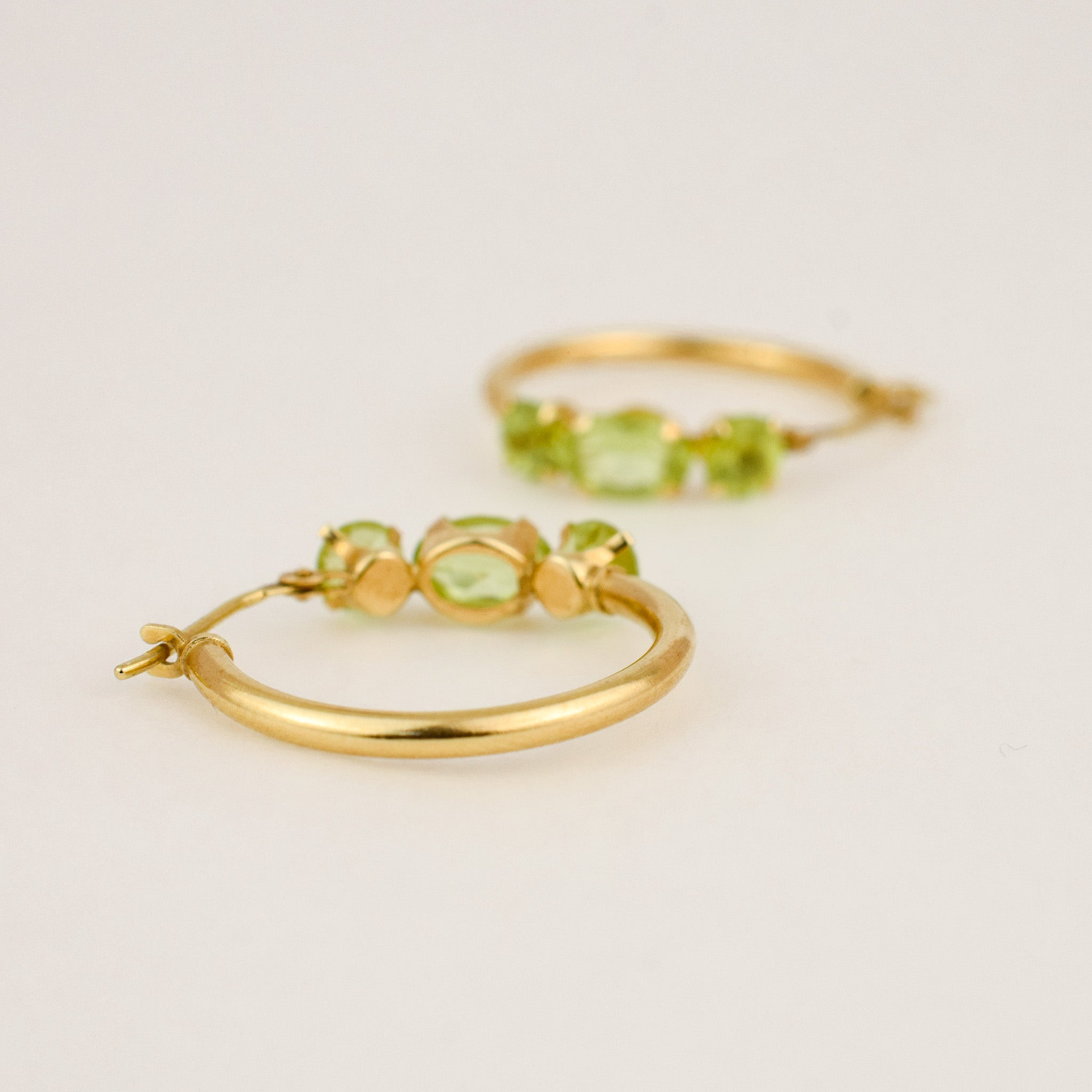 19mm Peridot Hoops