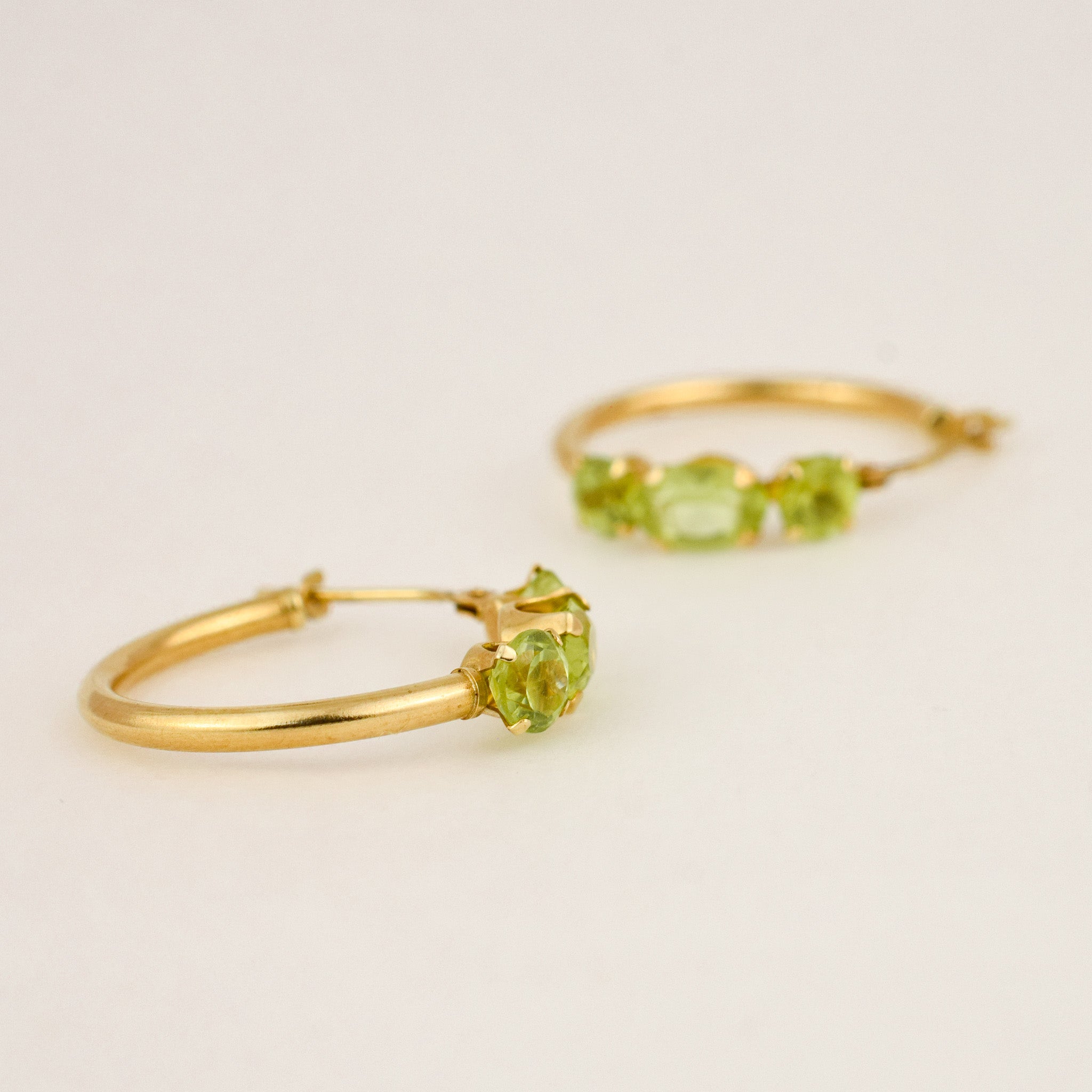 19mm Peridot Hoops