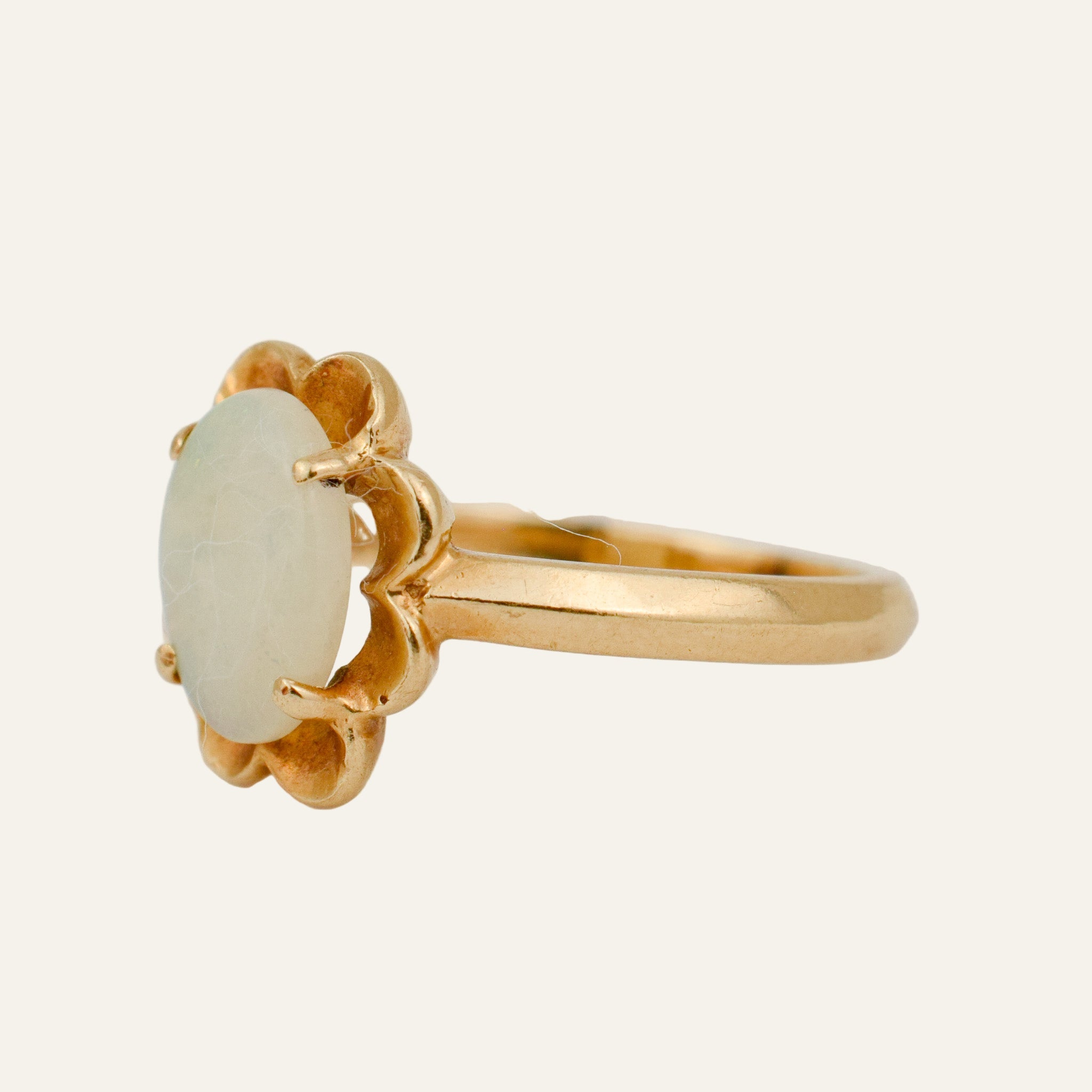 Opal Scalloped Ring