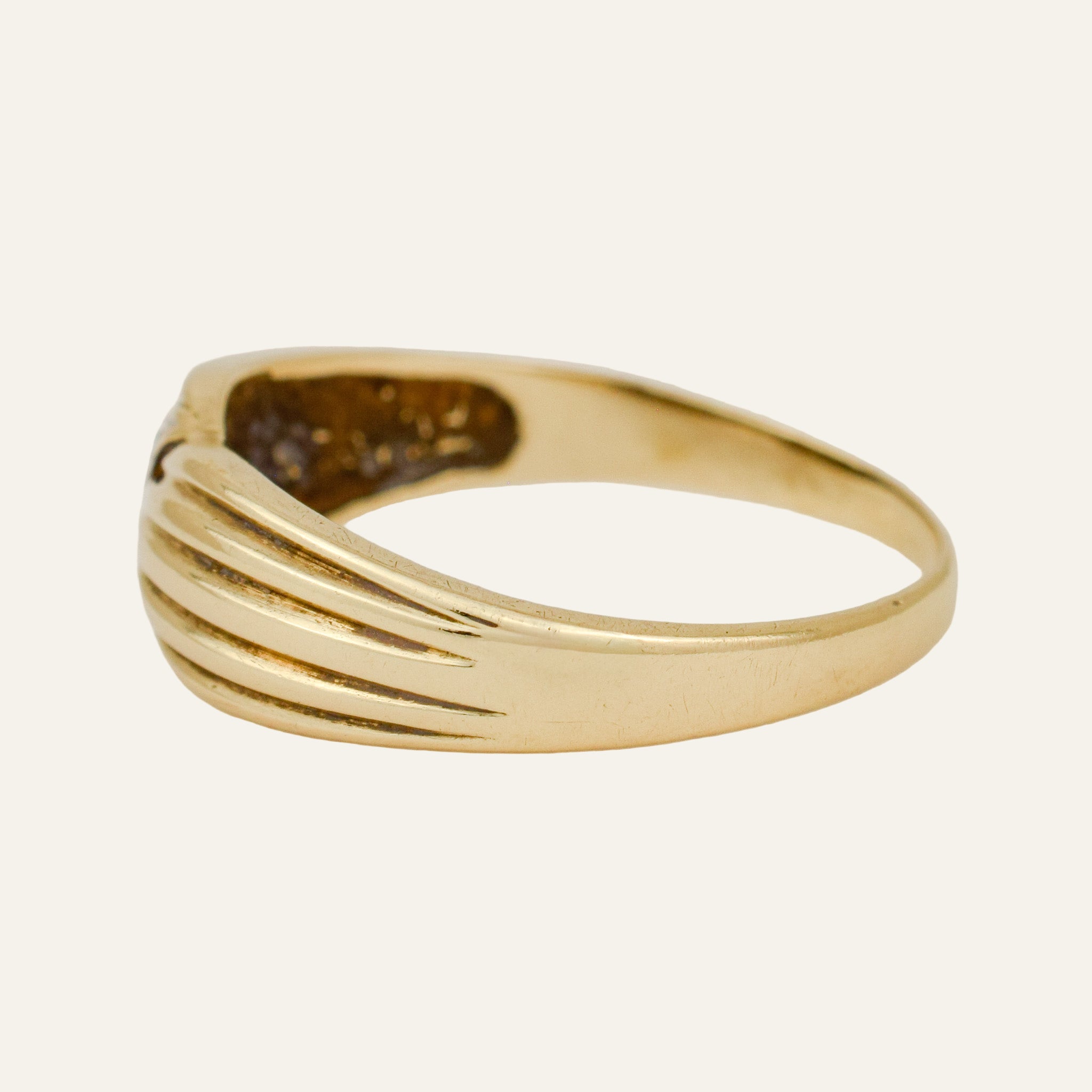 Vintage Multi-Texture Bypass Ring