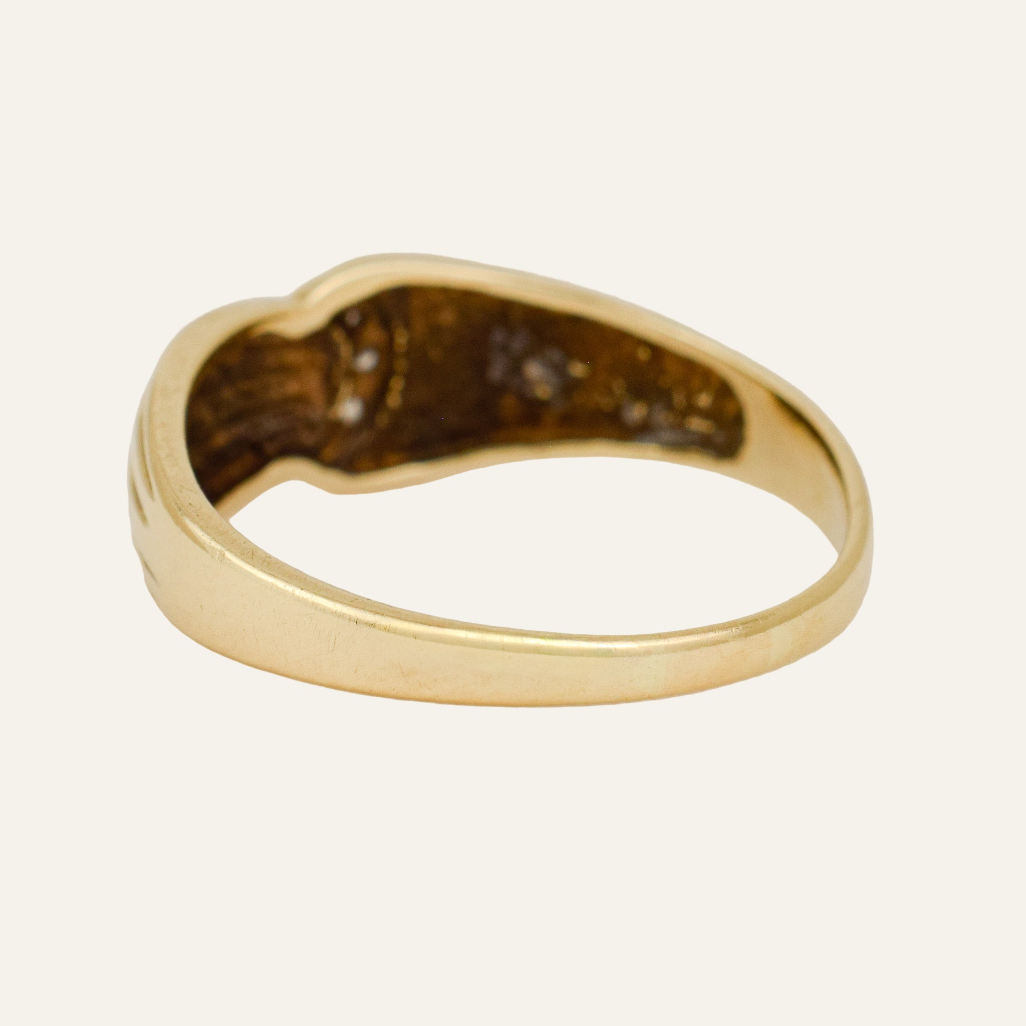 Vintage Multi-Texture Bypass Ring