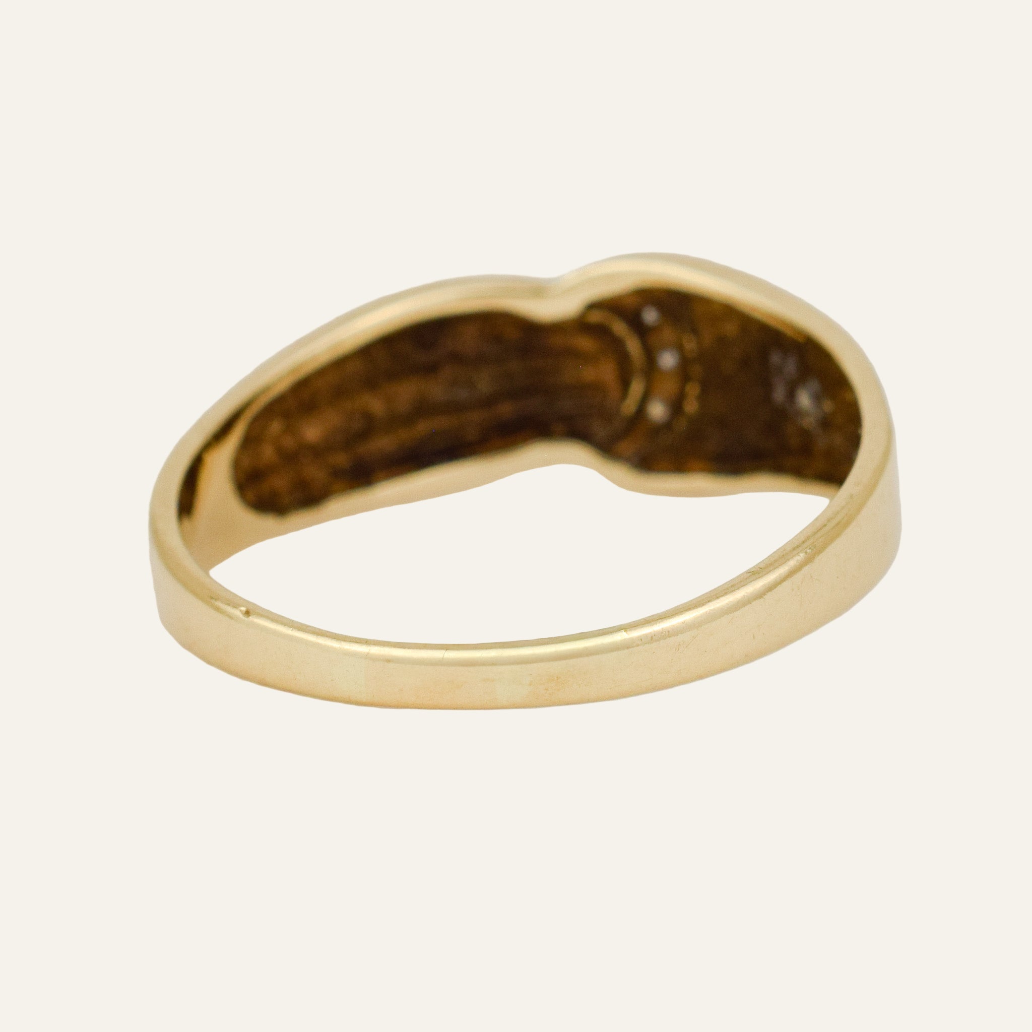 Vintage Multi-Texture Bypass Ring