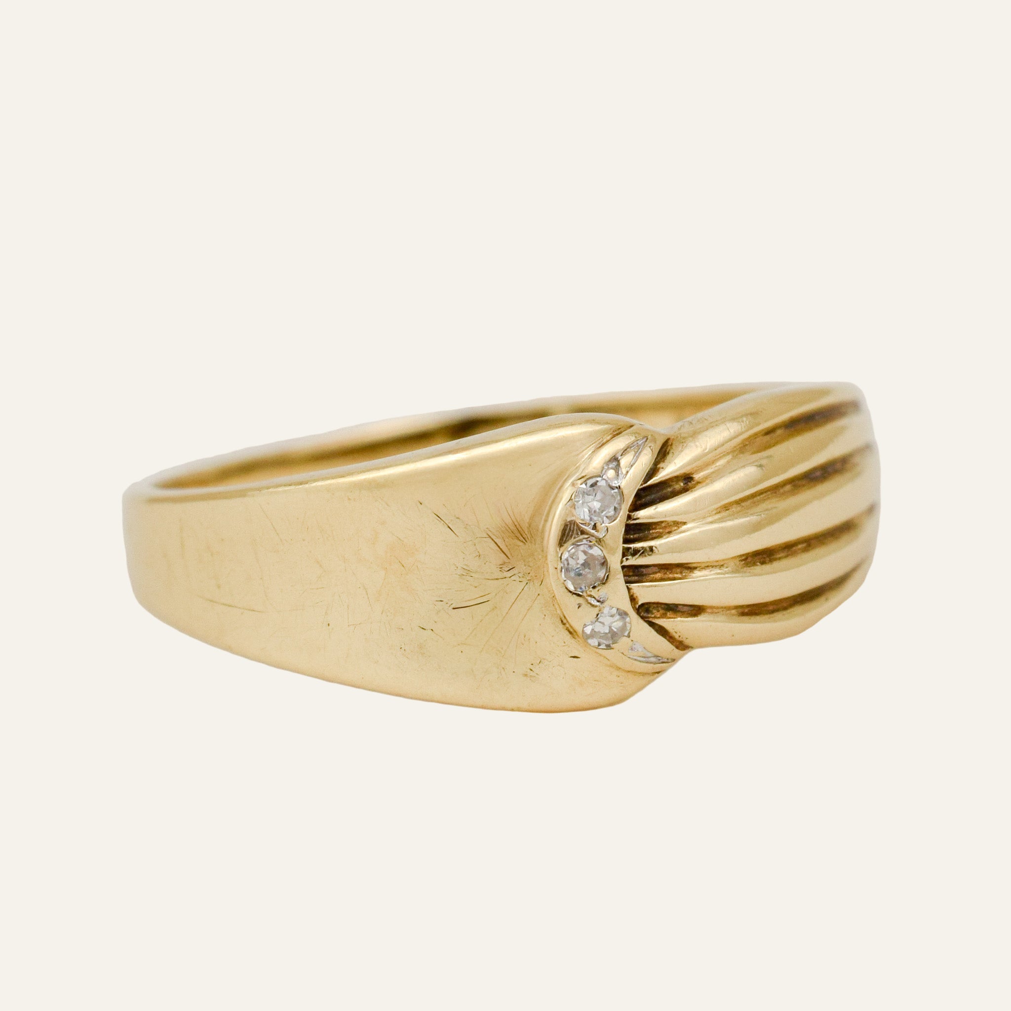 Vintage Multi-Texture Bypass Ring