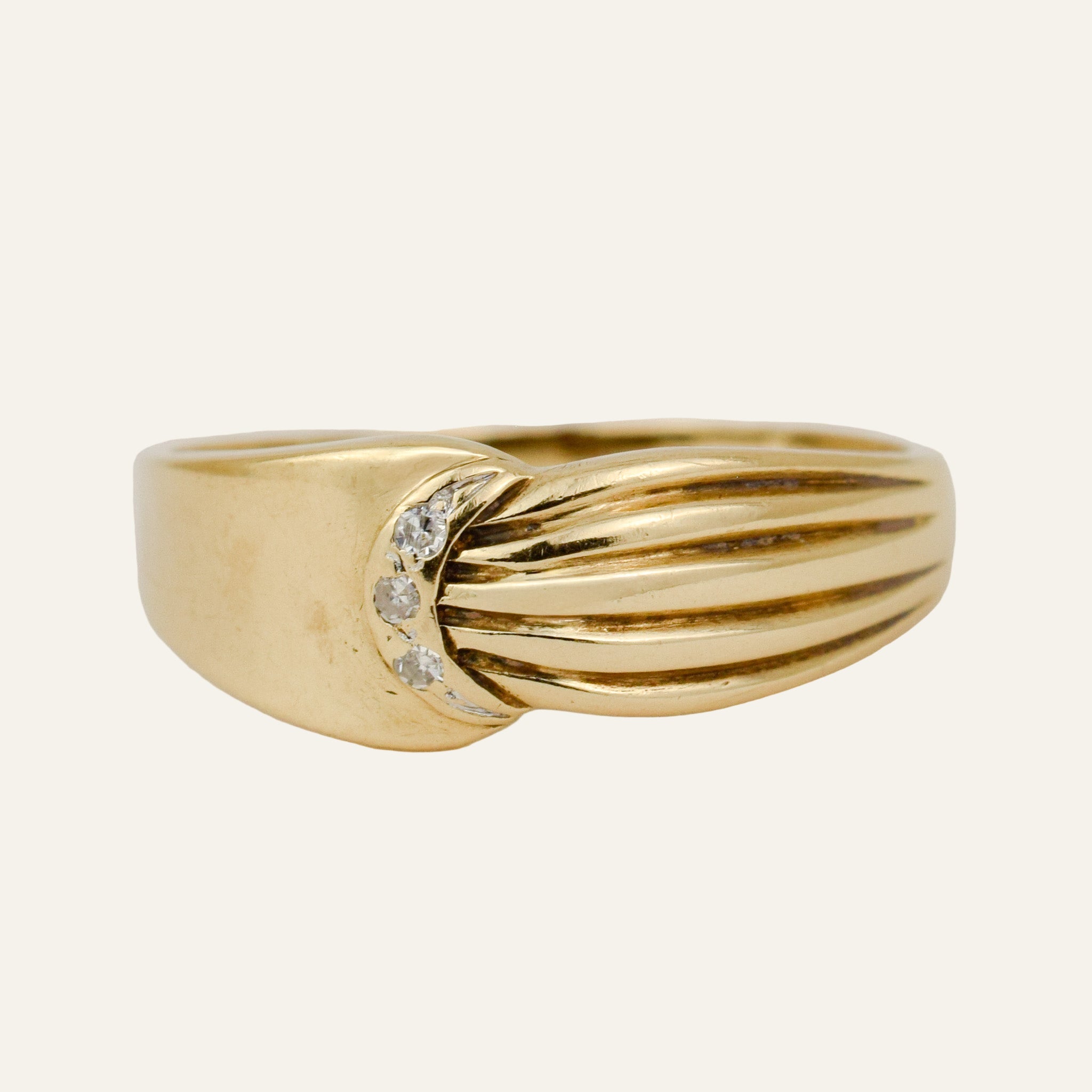 Vintage Multi-Texture Bypass Ring
