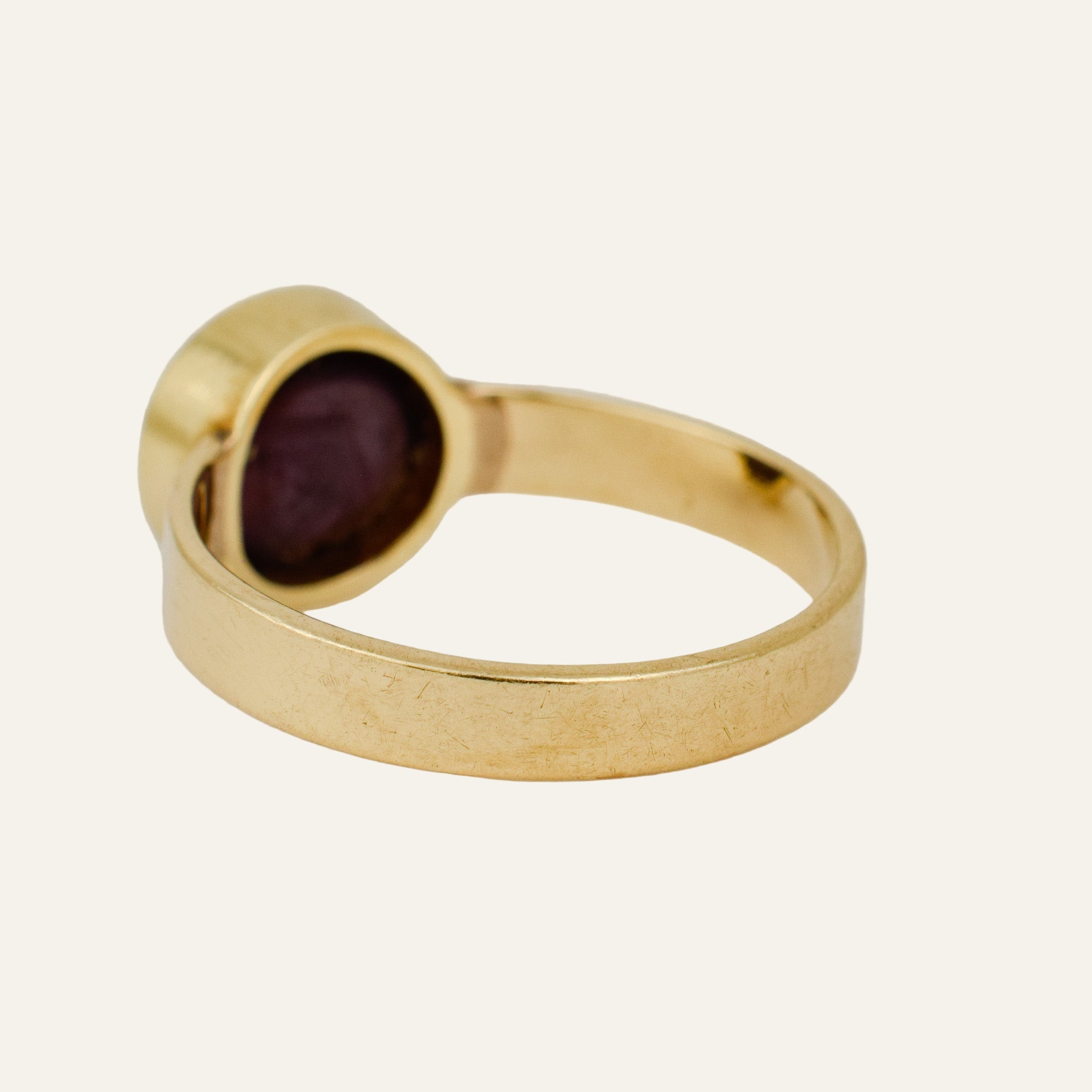 Bezel Set Natural Star Ruby Ring