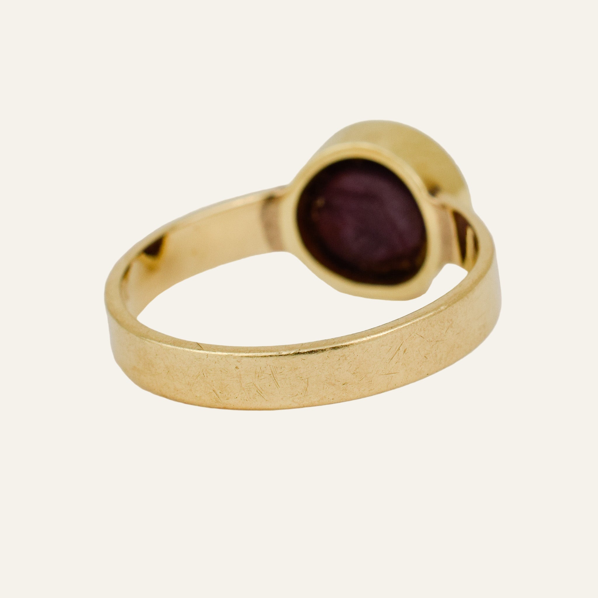 Bezel Set Natural Star Ruby Ring