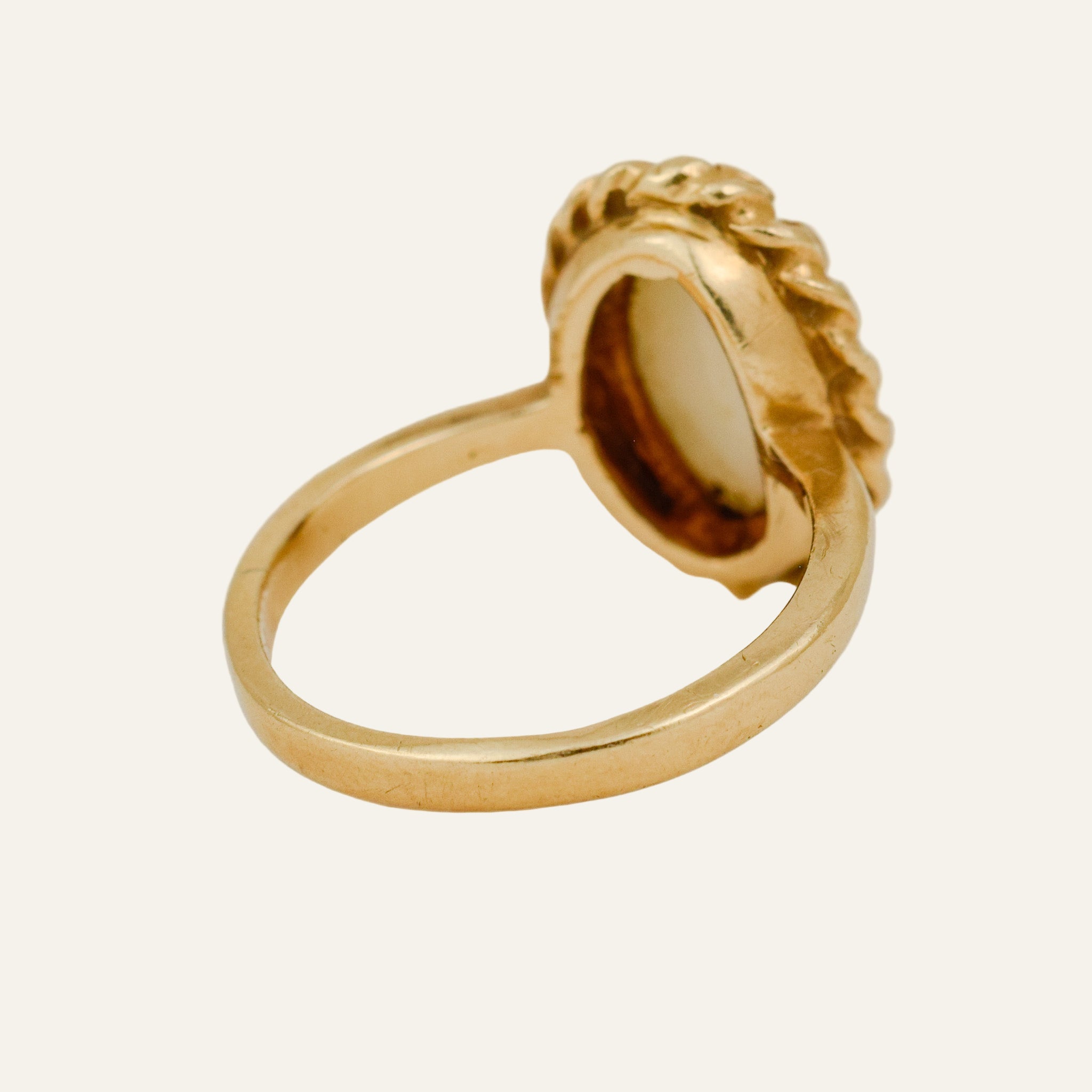 Opal Ring with Rope Frame