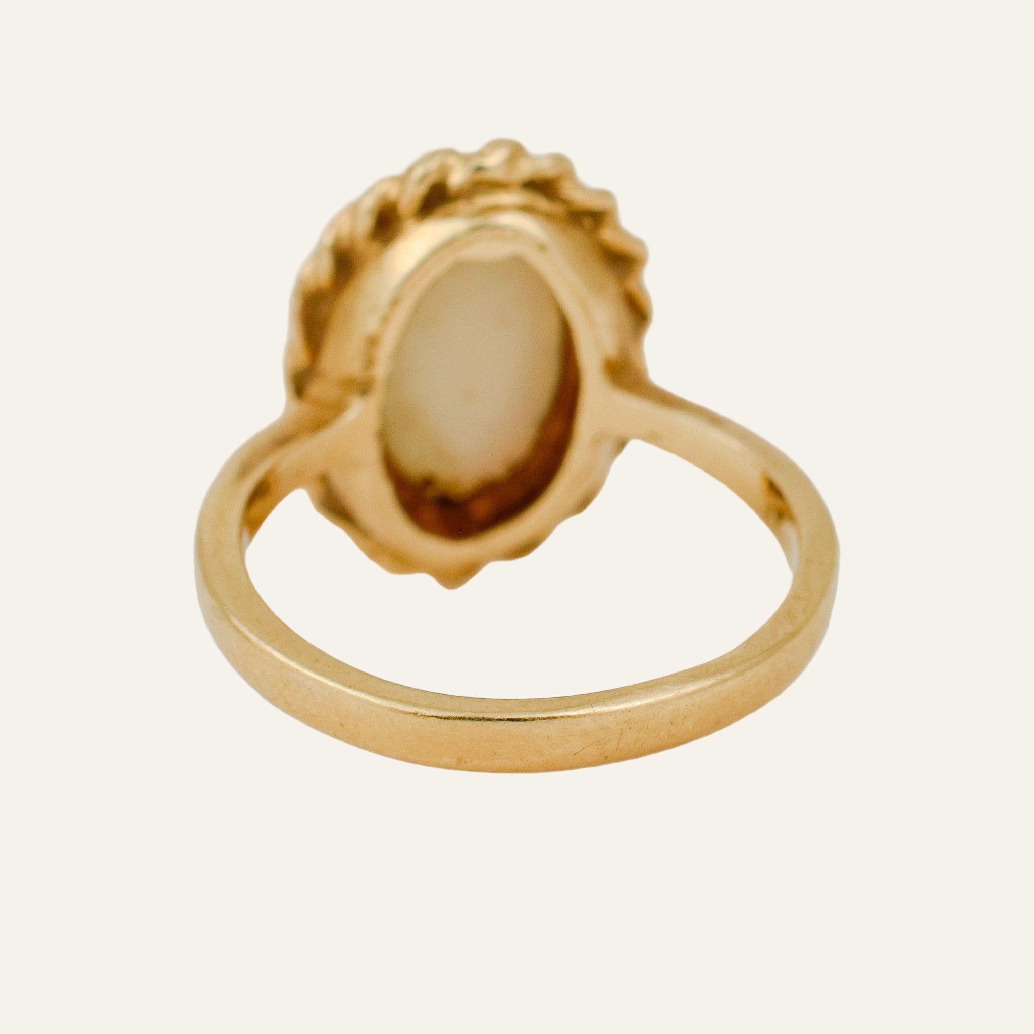 Opal Ring with Rope Frame