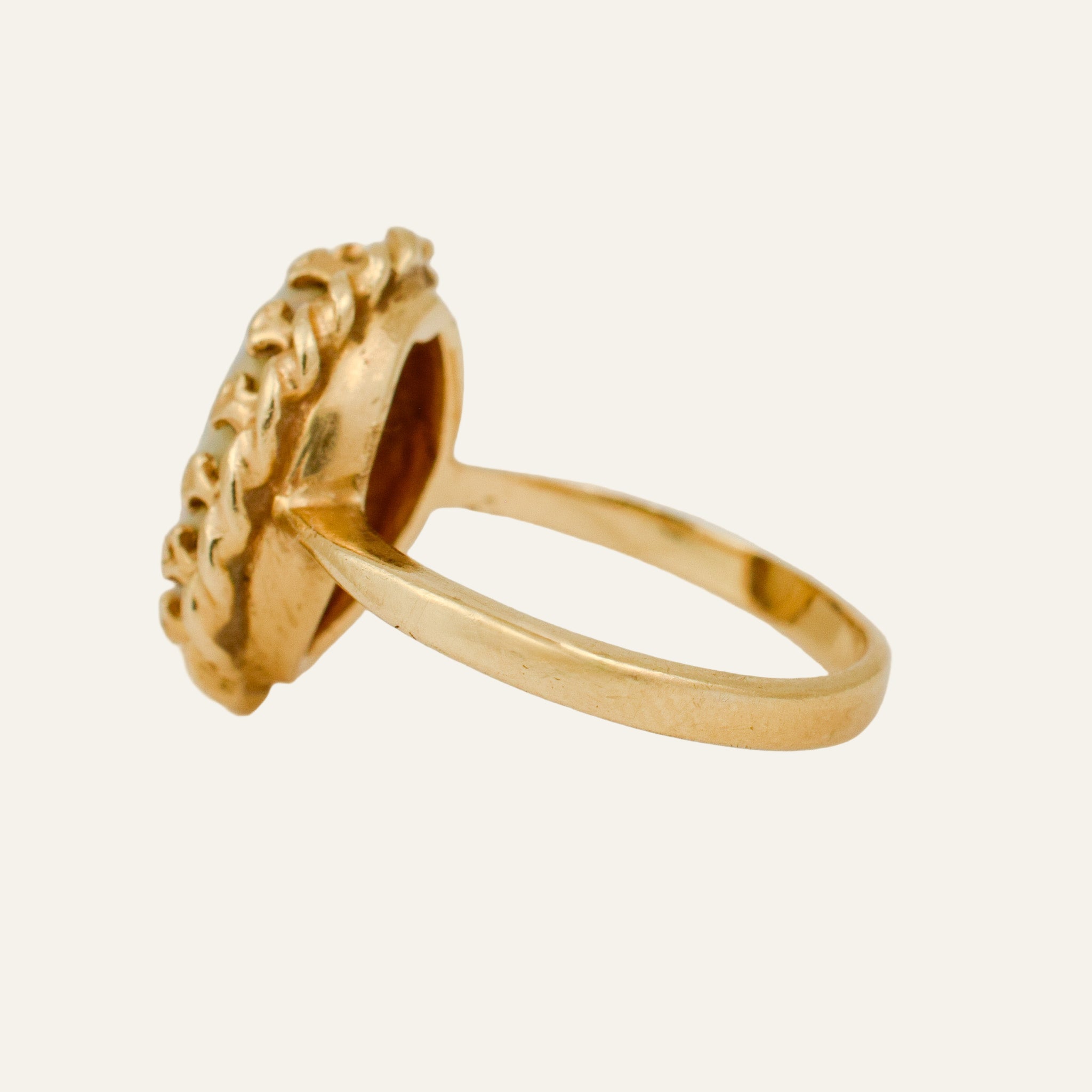 Opal Ring with Rope Frame