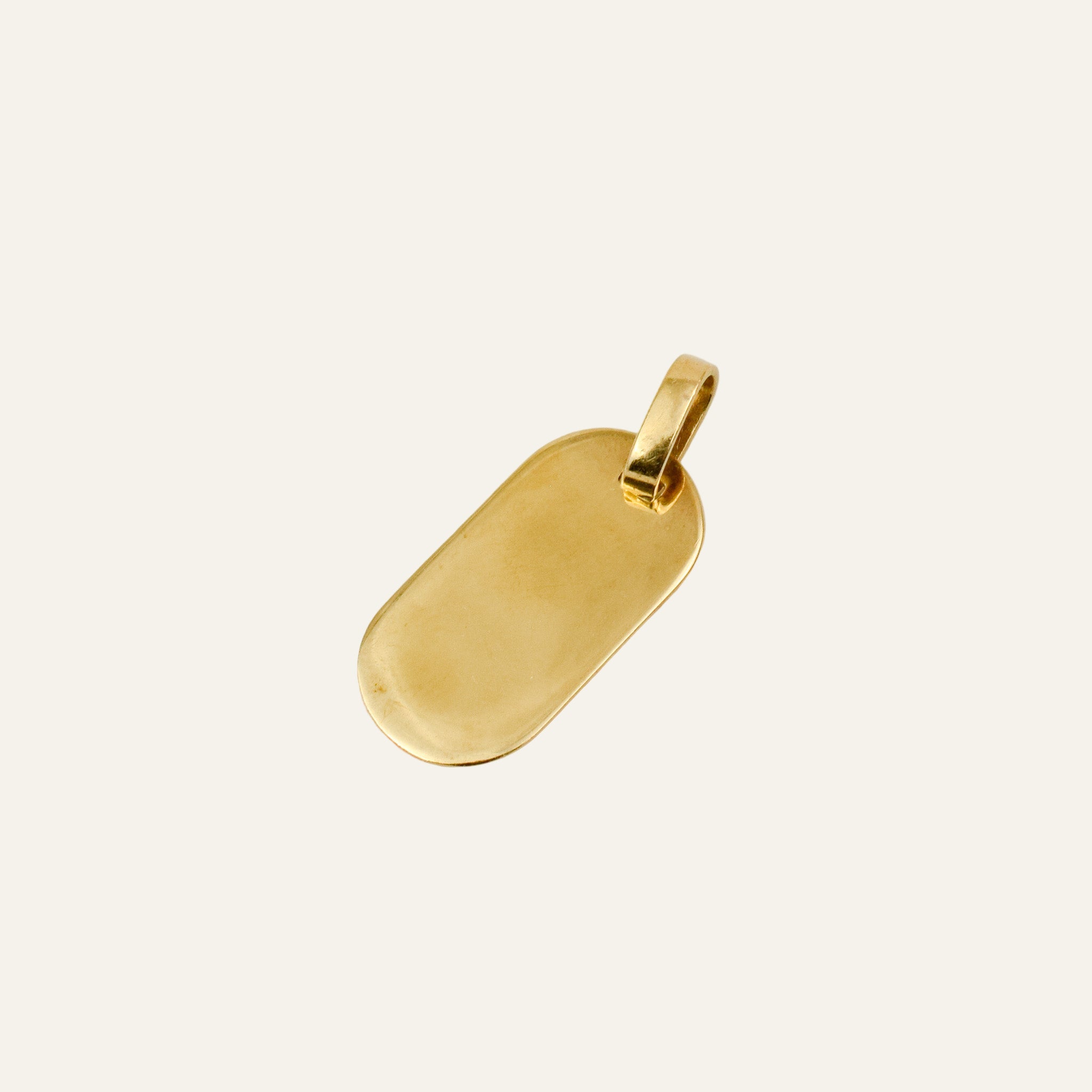 Beaded Oval Dog Tag