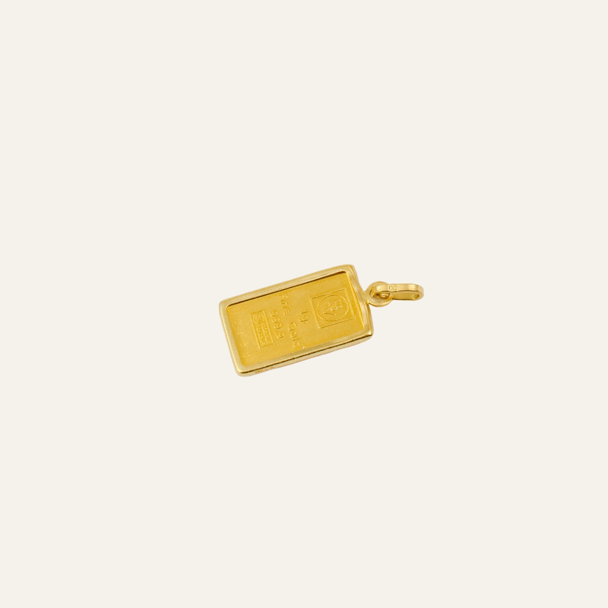 1g Fine Gold Ingot Pendant
