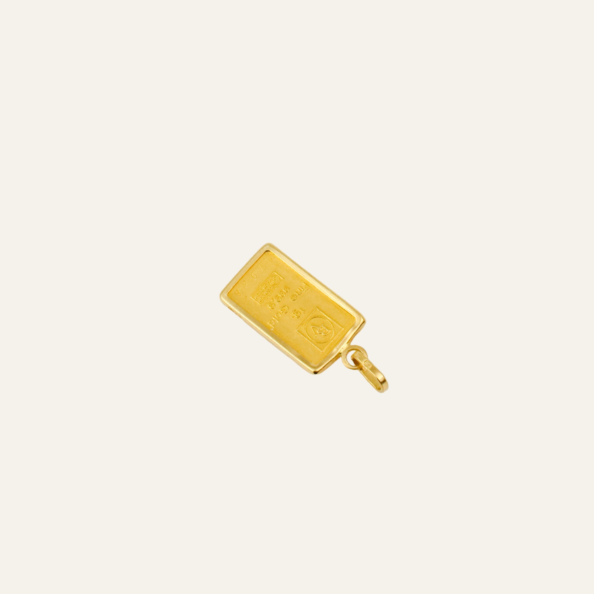 1g Fine Gold Ingot Pendant
