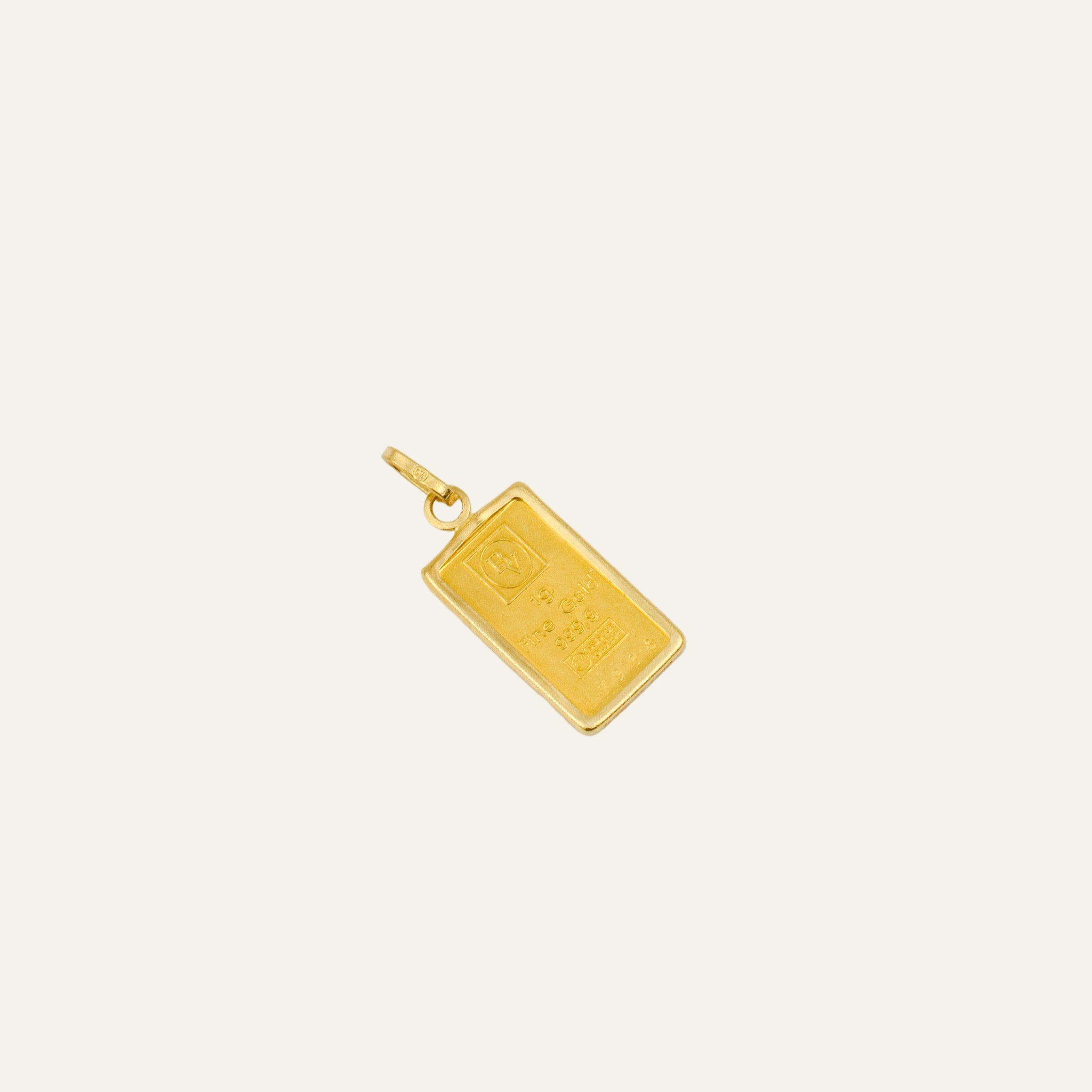 1g Fine Gold Ingot Pendant