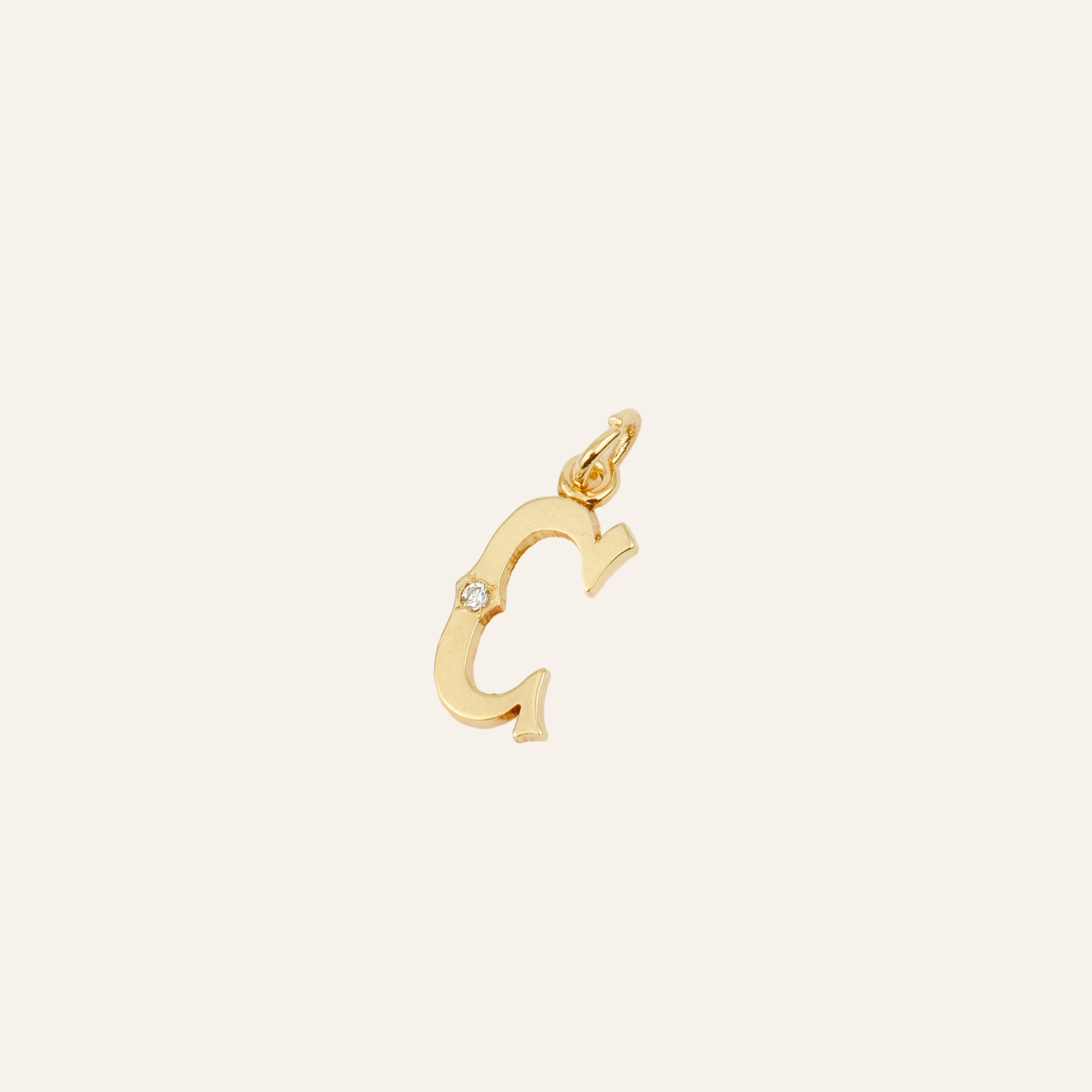 'C' Pendant with Diamond