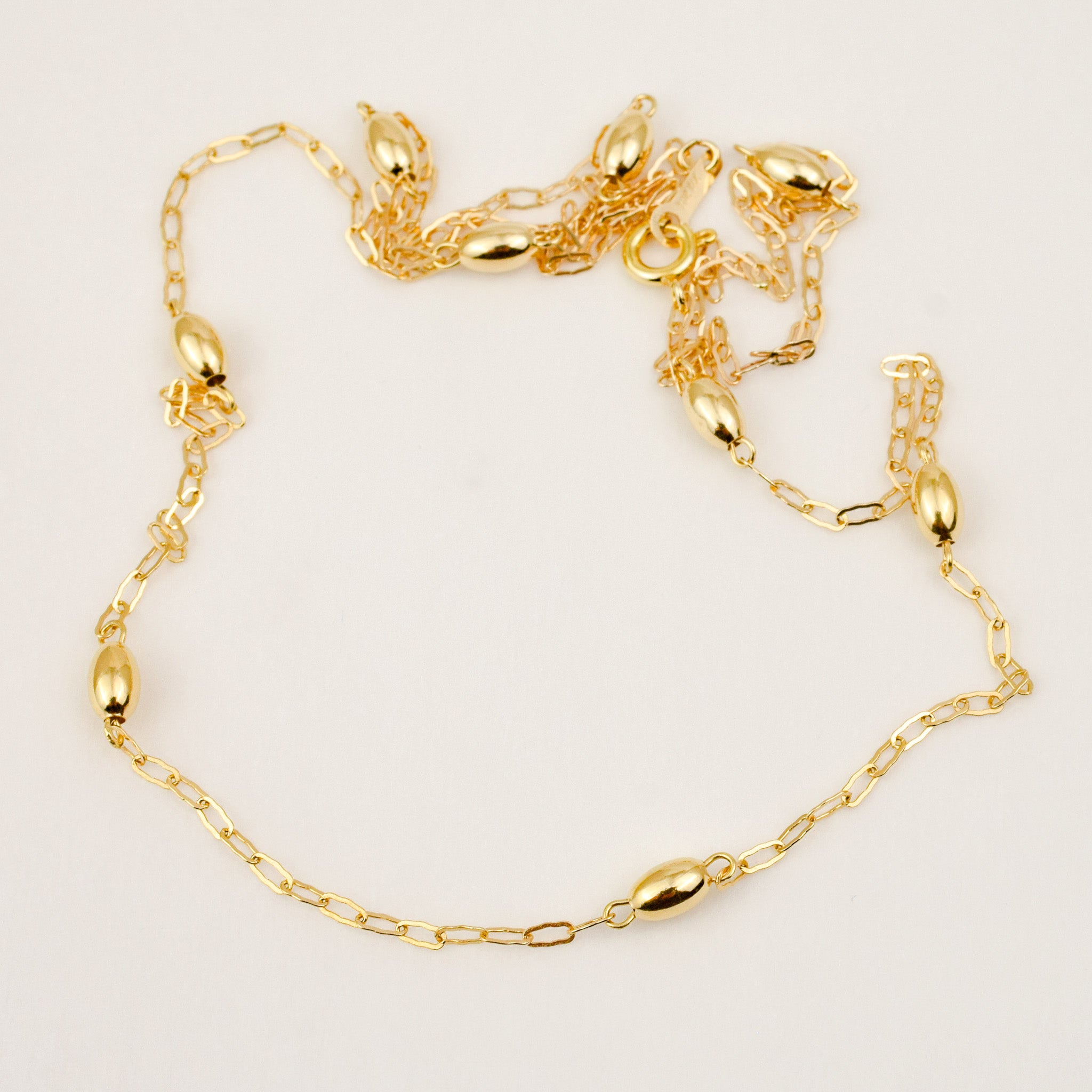 Cable Link Necklace with Ball Details