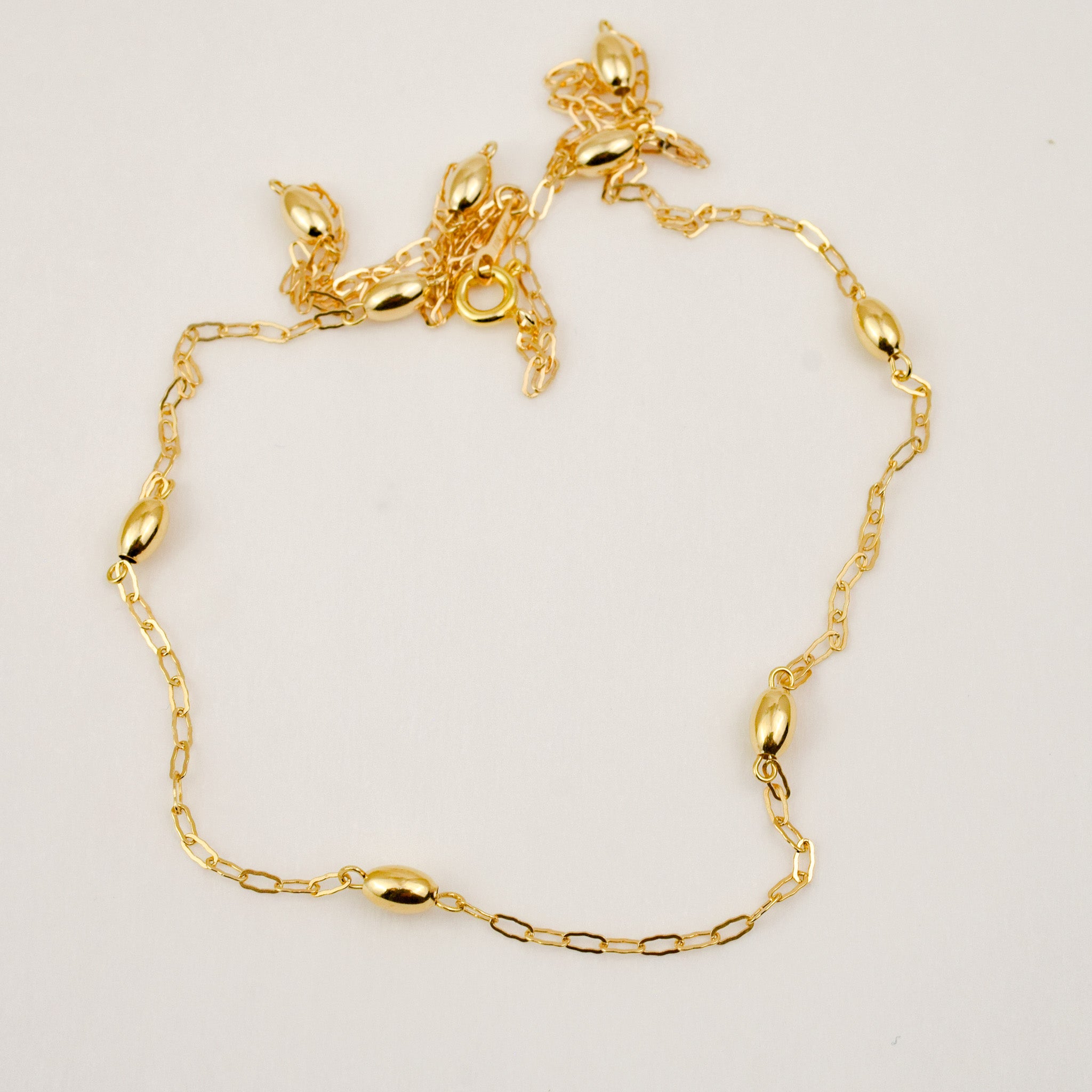 Cable Link Necklace with Ball Details