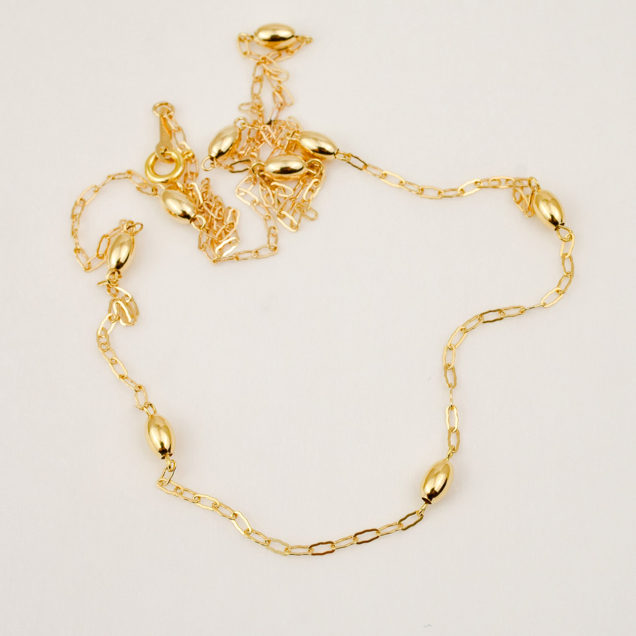 Cable Link Necklace with Ball Details