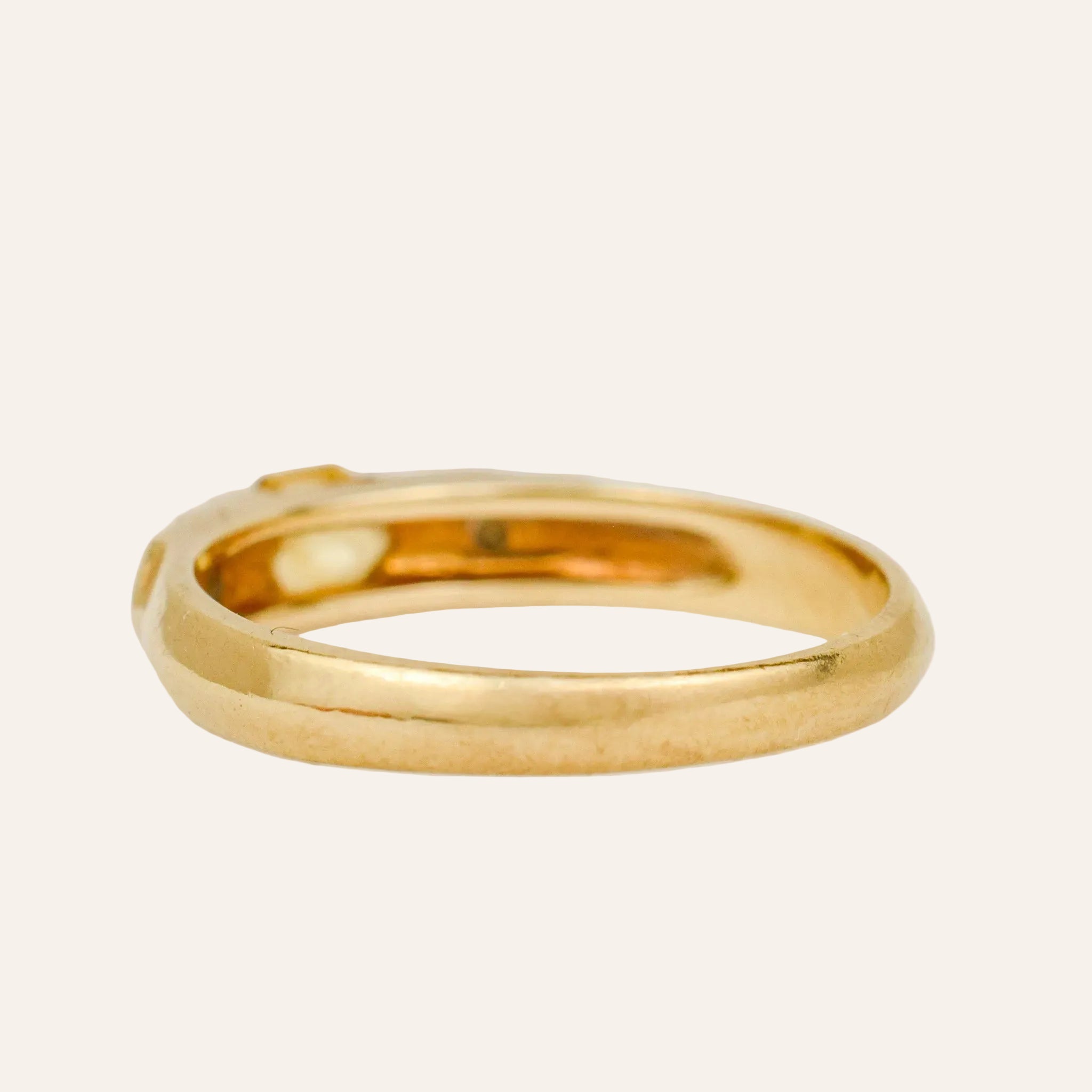 Vintage Topaz and Diamond Chevron Band