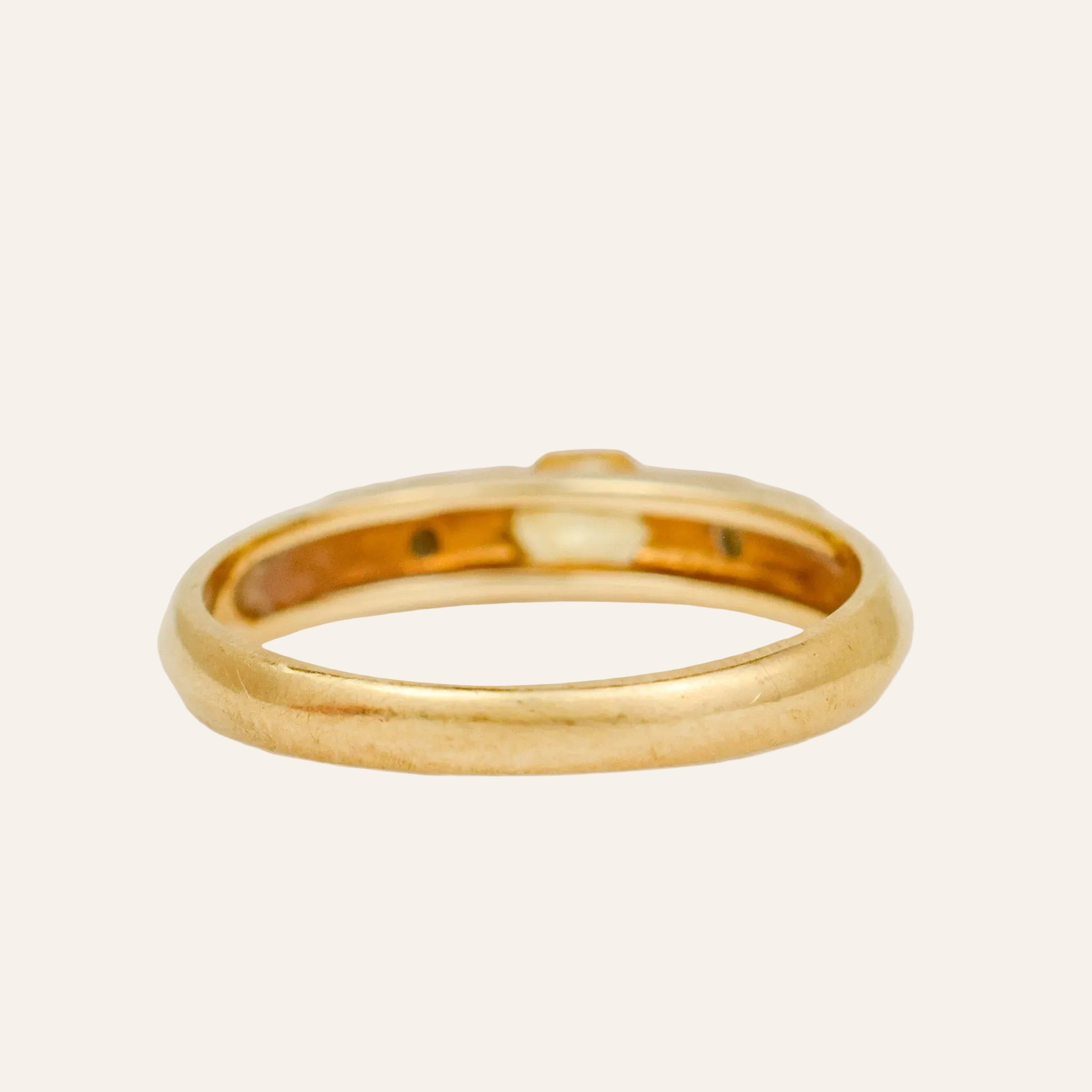 Vintage Topaz and Diamond Chevron Band