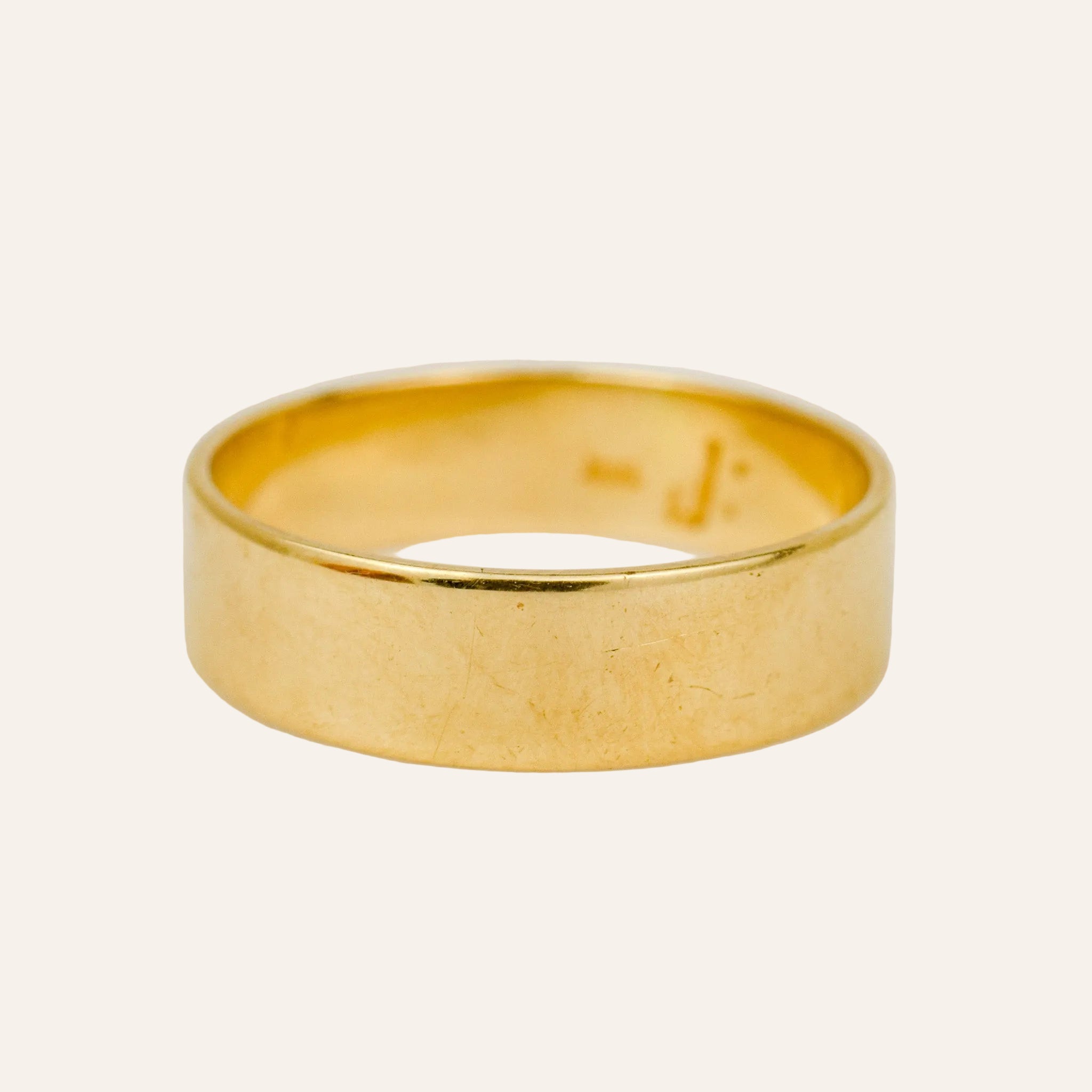 5mm Flat Edge Gold Band