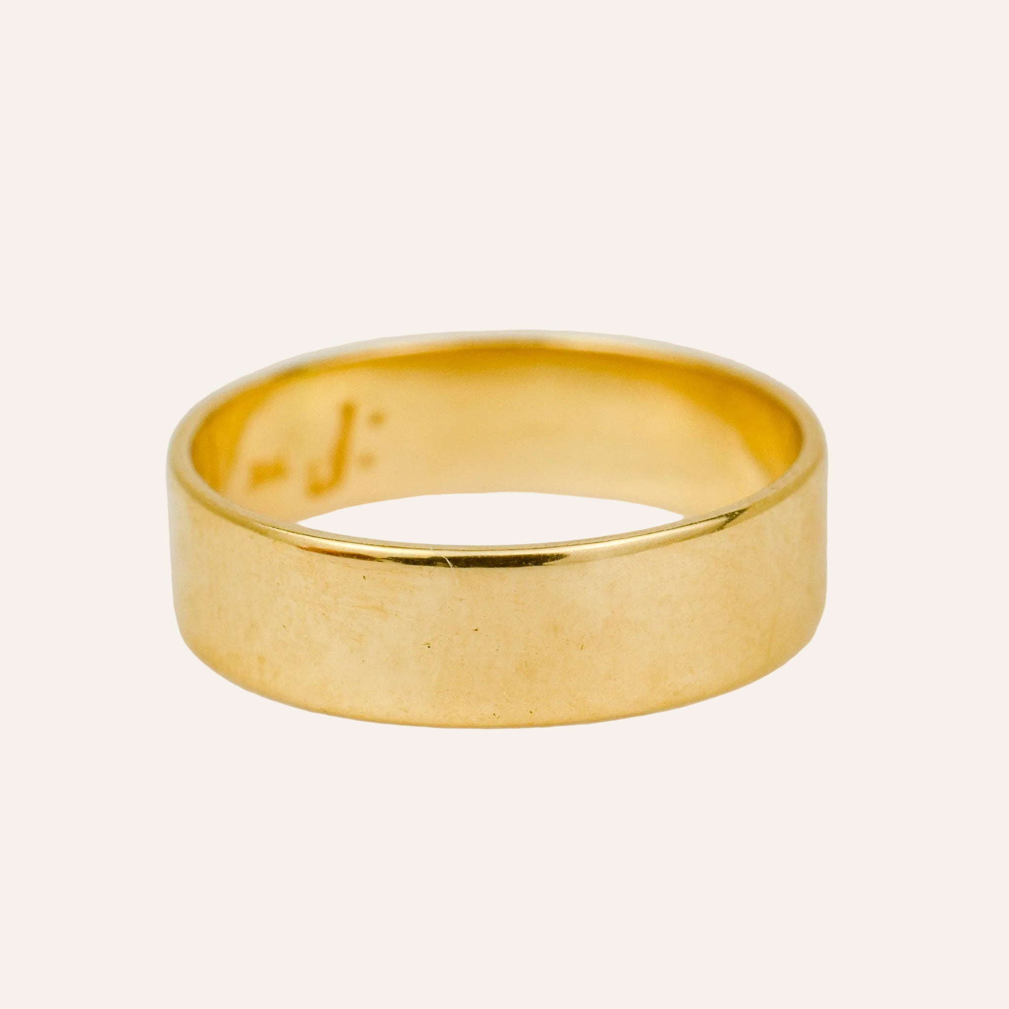 5mm Flat Edge Gold Band