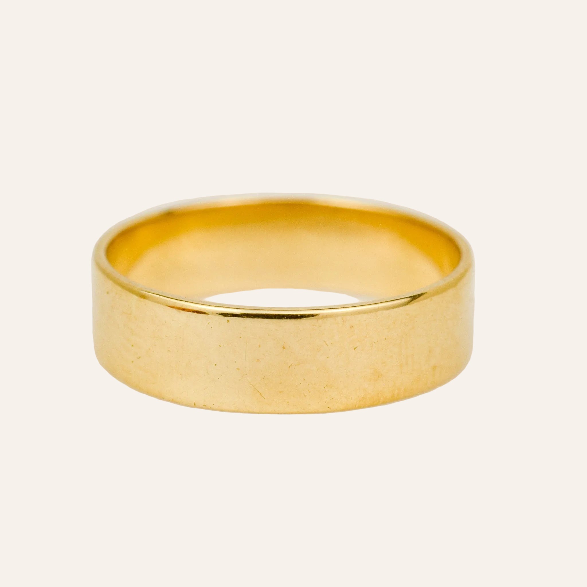 5mm Flat Edge Gold Band