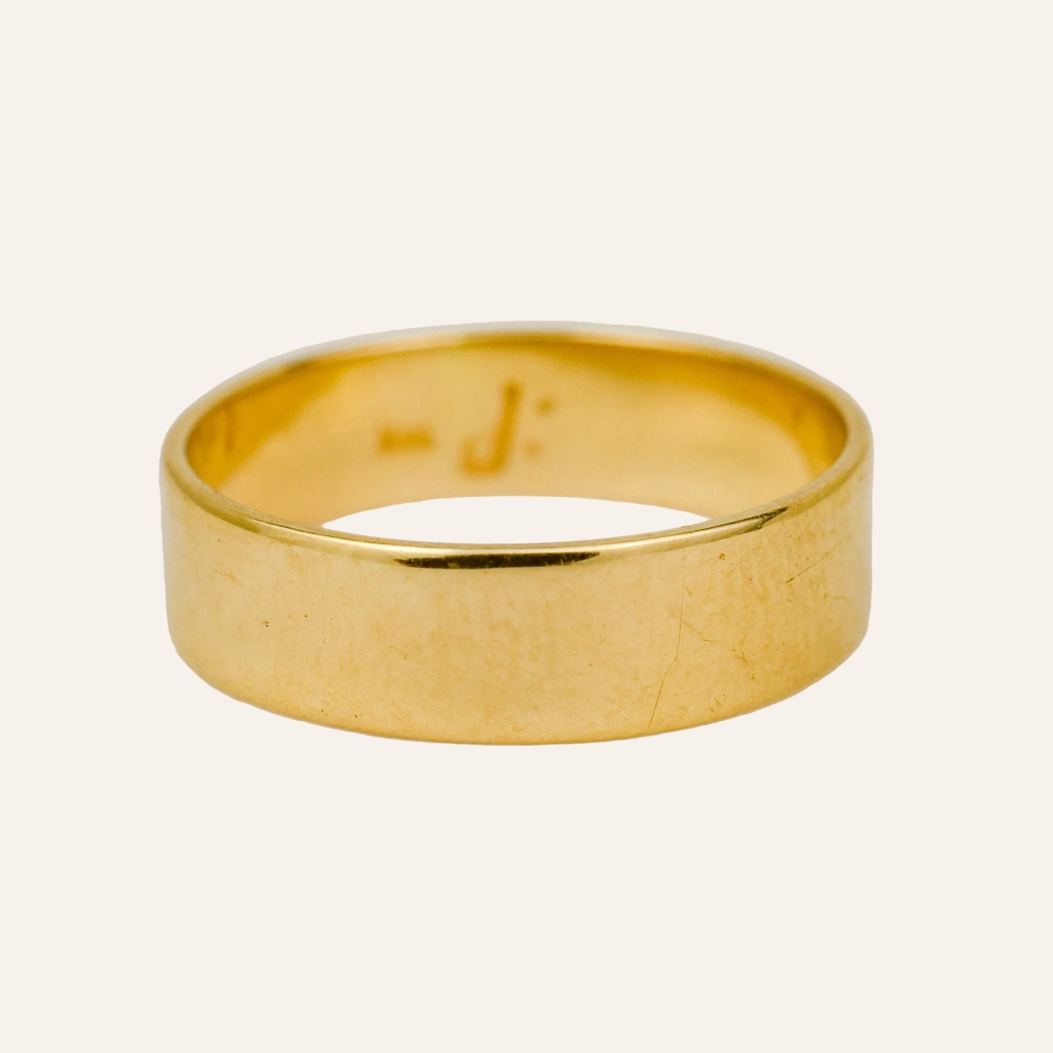 5mm Flat Edge Gold Band