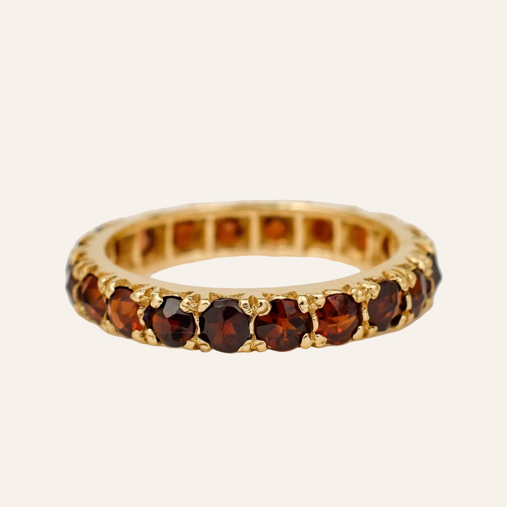 Garnet Eternity Band