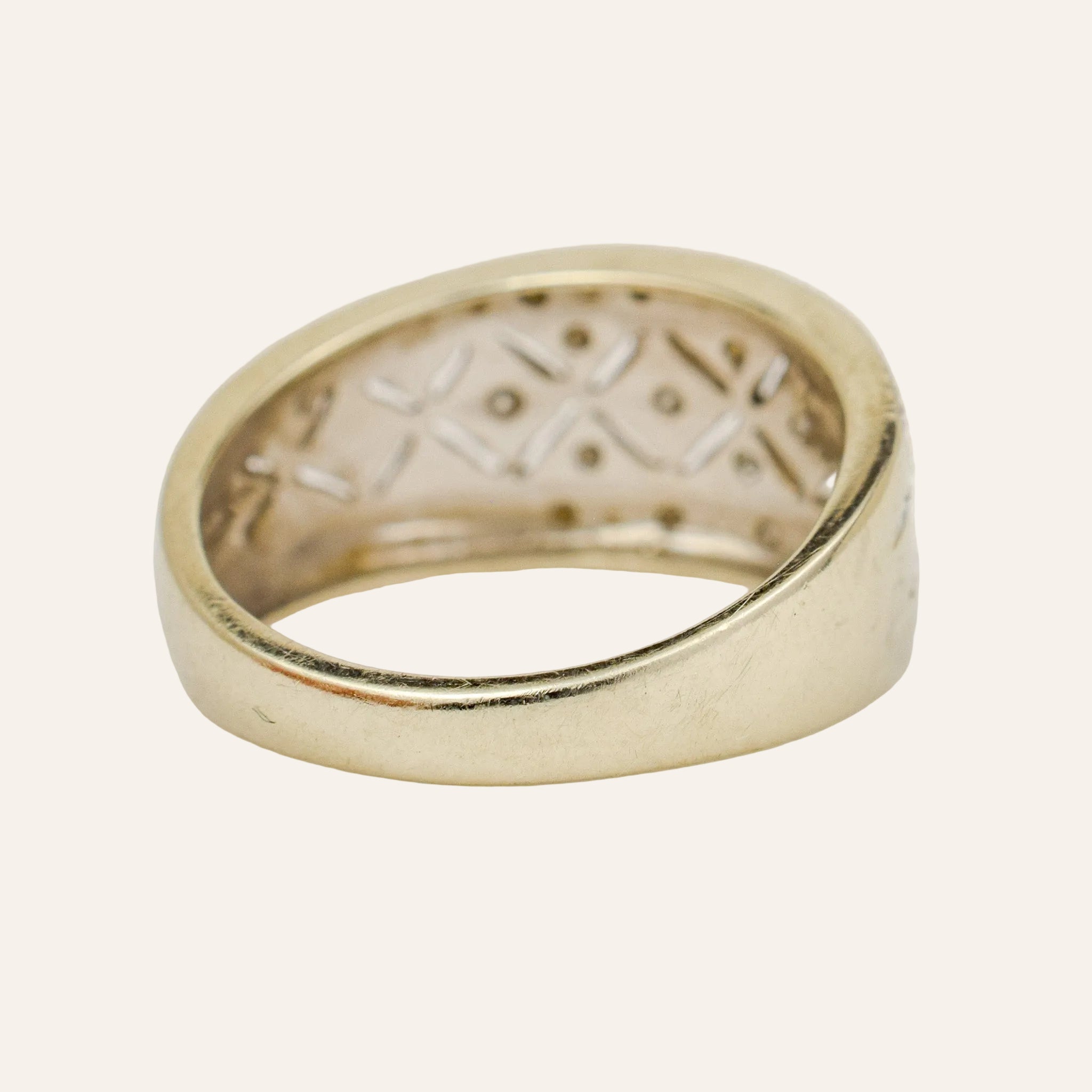Art Deco Geometric Diamond Band