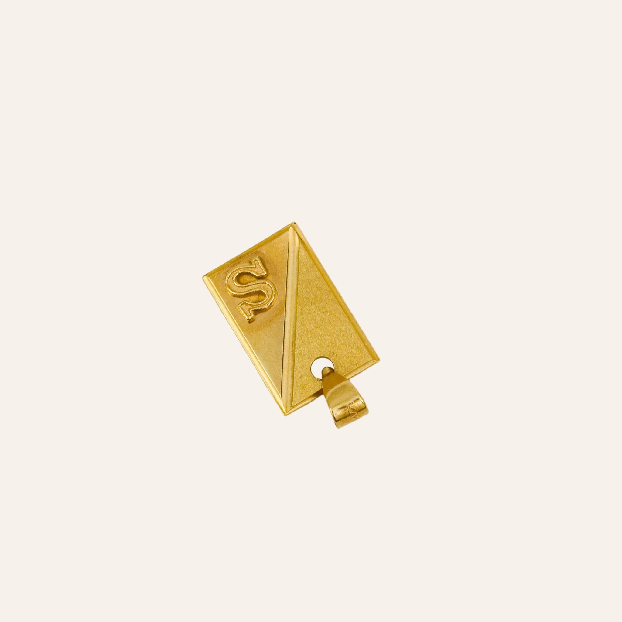 'S' Dog Tag Pendant