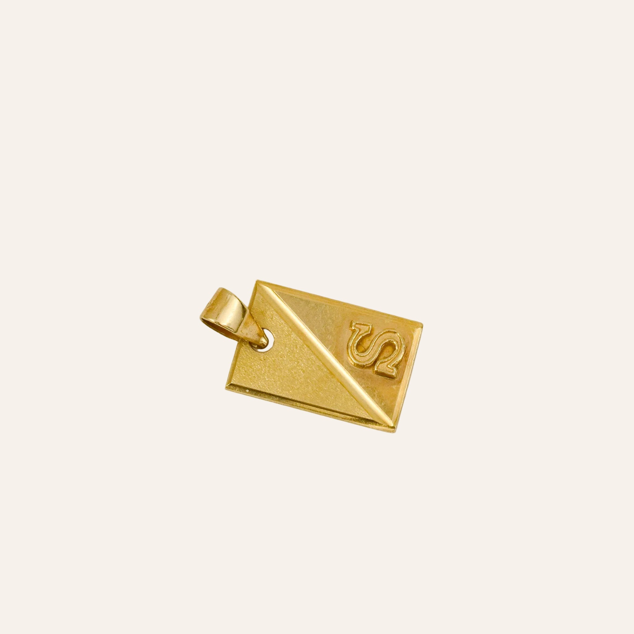 'S' Dog Tag Pendant