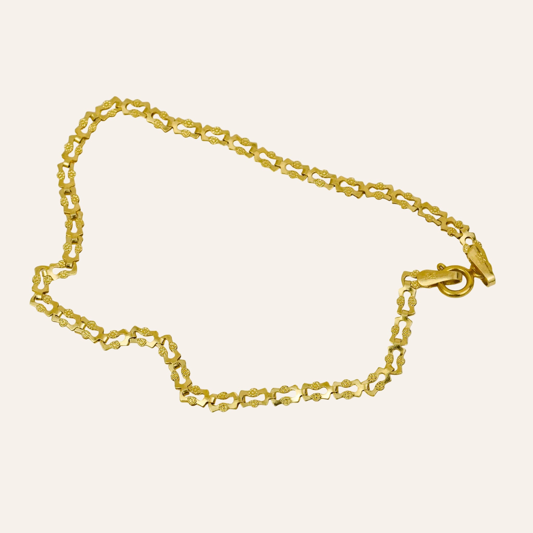 7.5" Forget-Me-Not Gold Bracelet