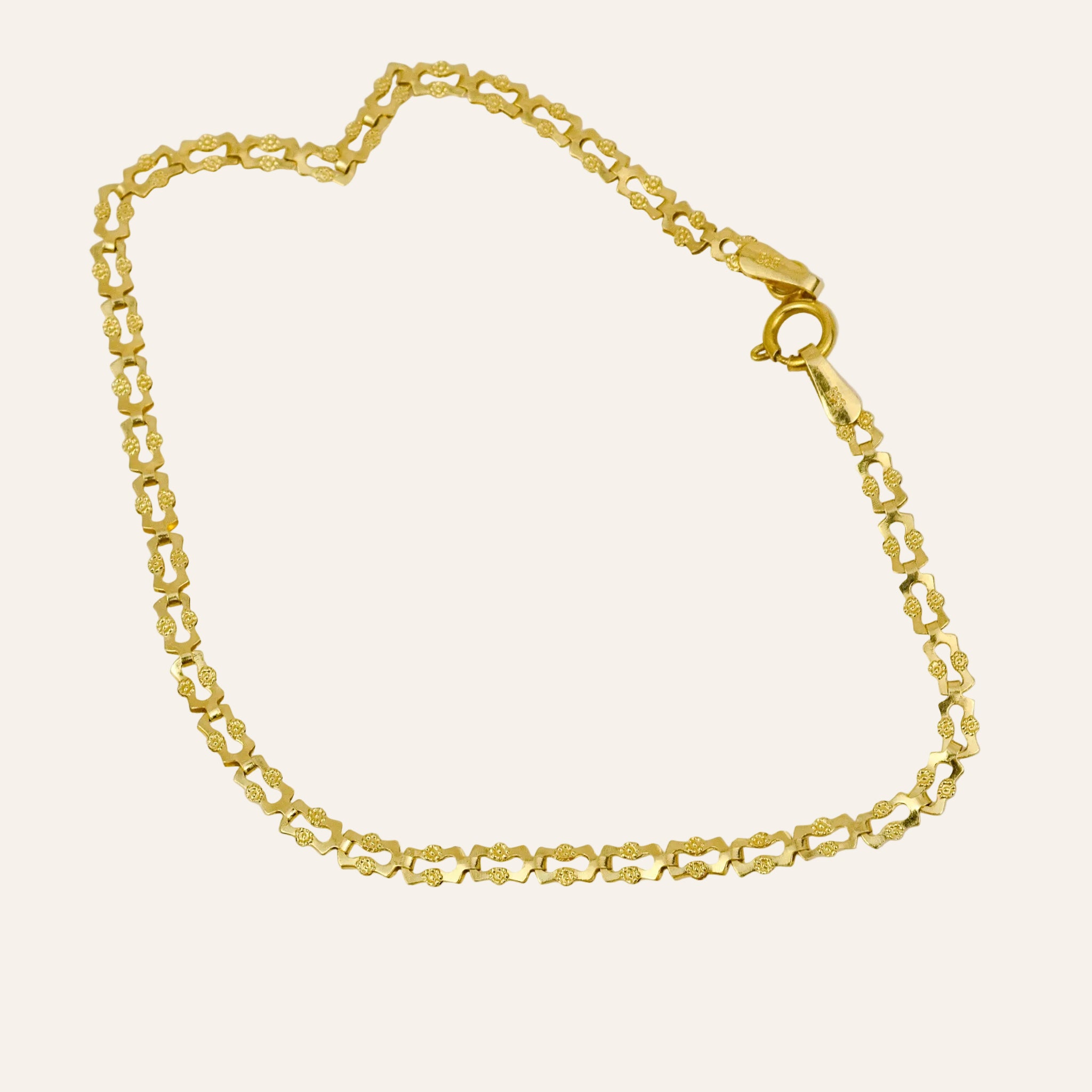 7.5" Forget-Me-Not Gold Bracelet