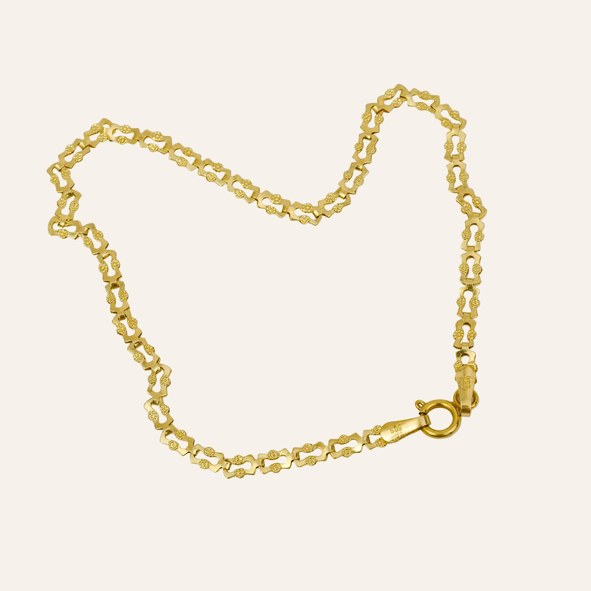 7.5" Forget-Me-Not Gold Bracelet
