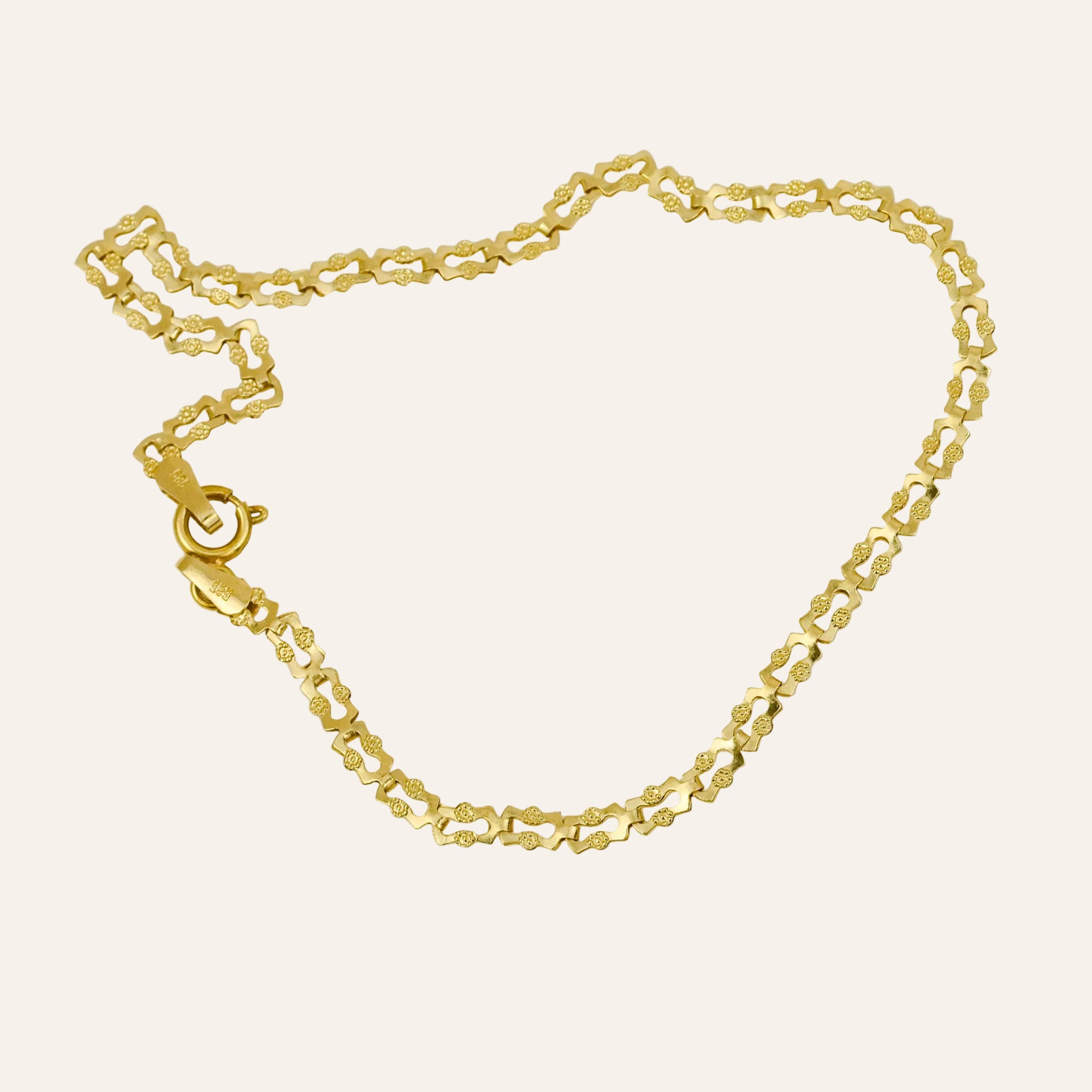 7.5" Forget-Me-Not Gold Bracelet