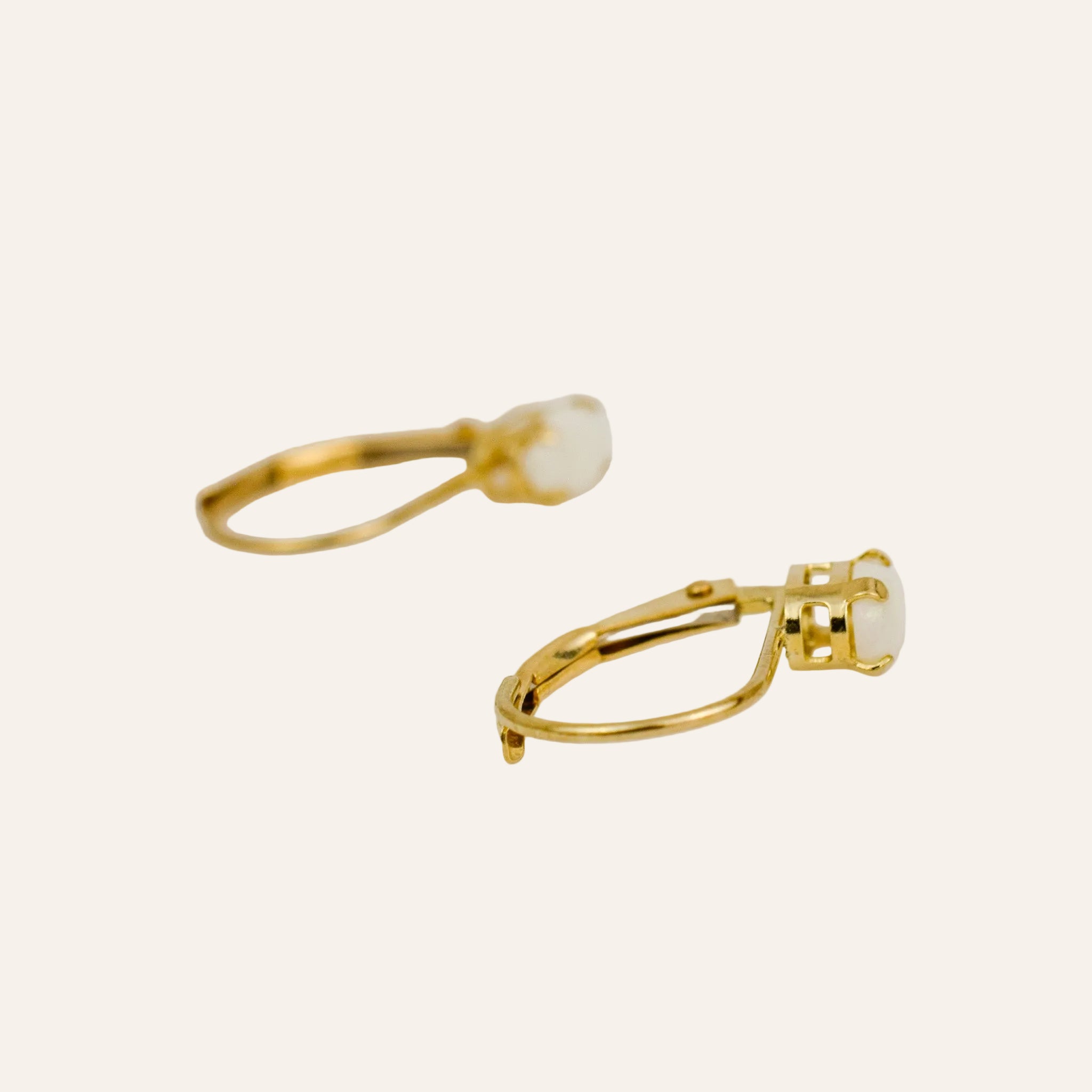 Dainty Opal Drop Hoops