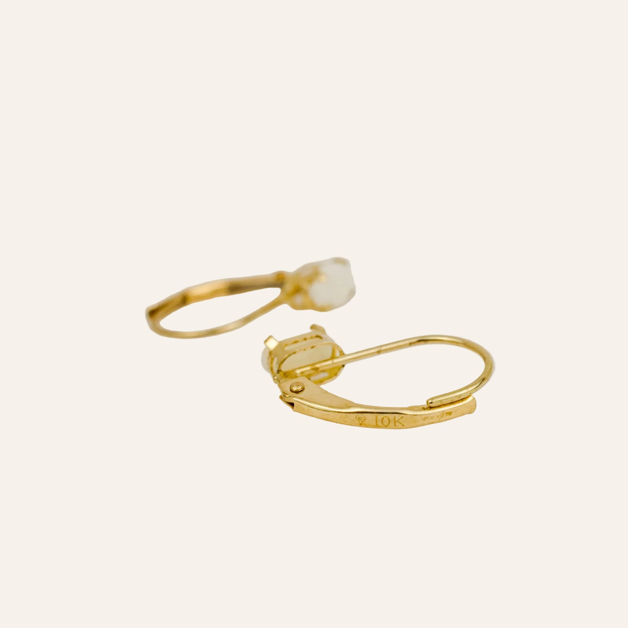 Dainty Opal Drop Hoops