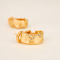 Organic Pavé Diamond Hoops